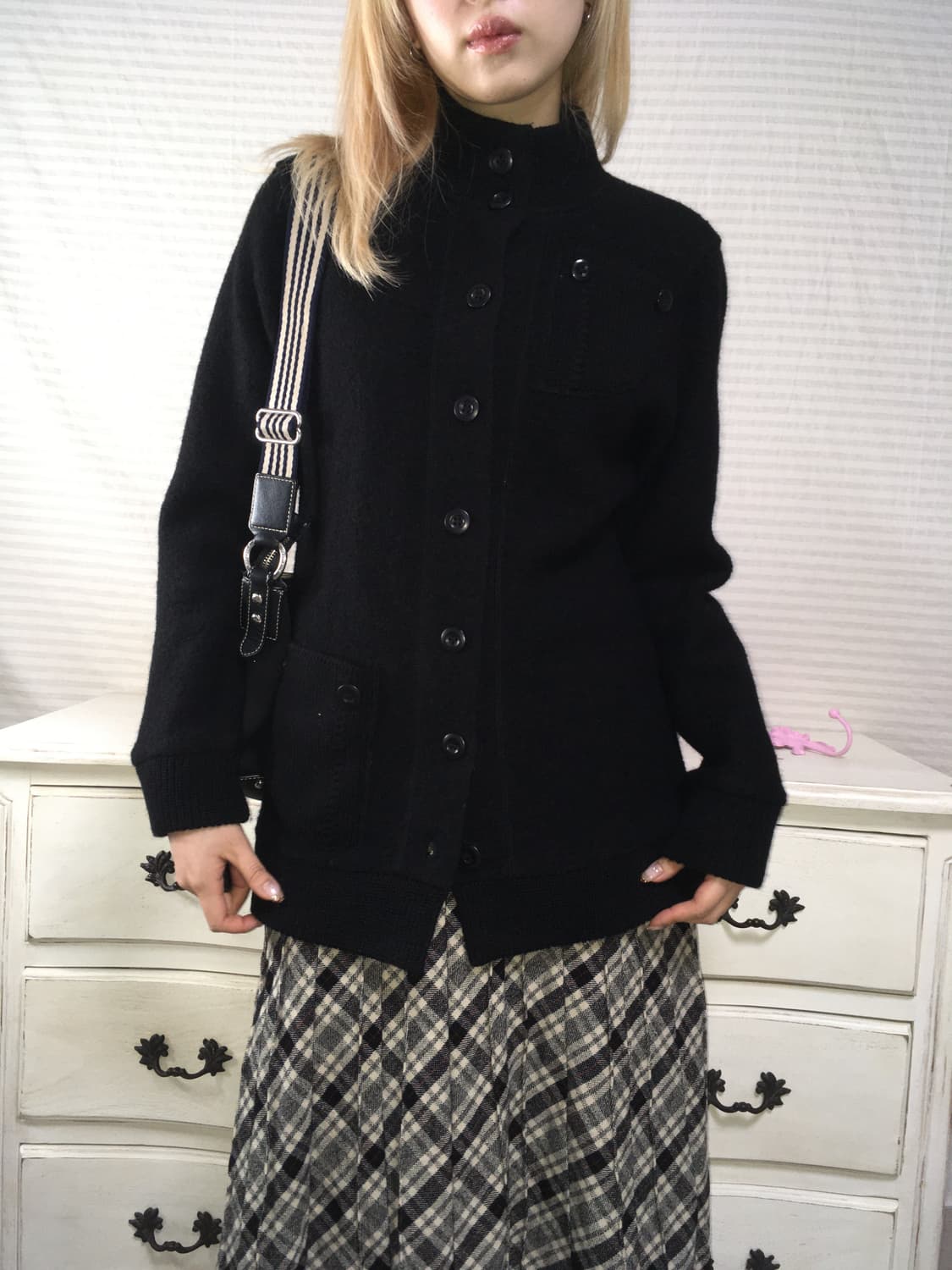 일본빈티지 울 버튼 포켓 가디건 상품이미지1