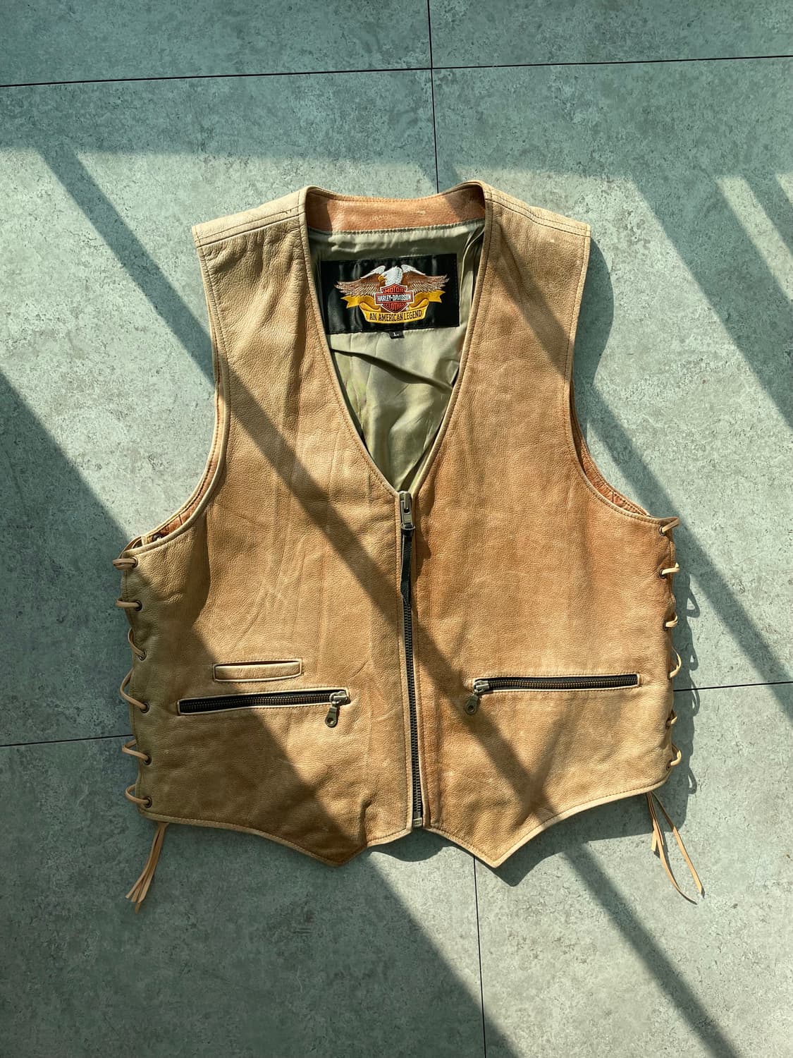 할리데이비슨 빅로고 웨스턴 레더 베스트 상품이미지1