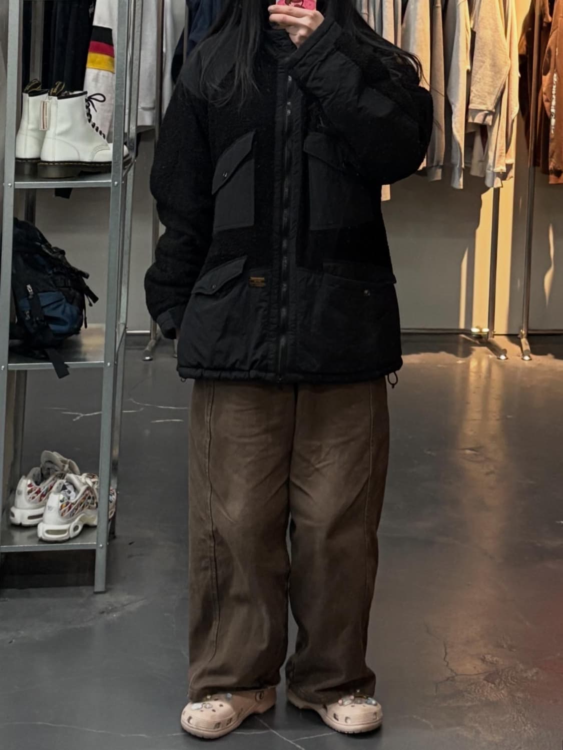 에스피오나지 플리스재킷 블랙 A3228 상품이미지1