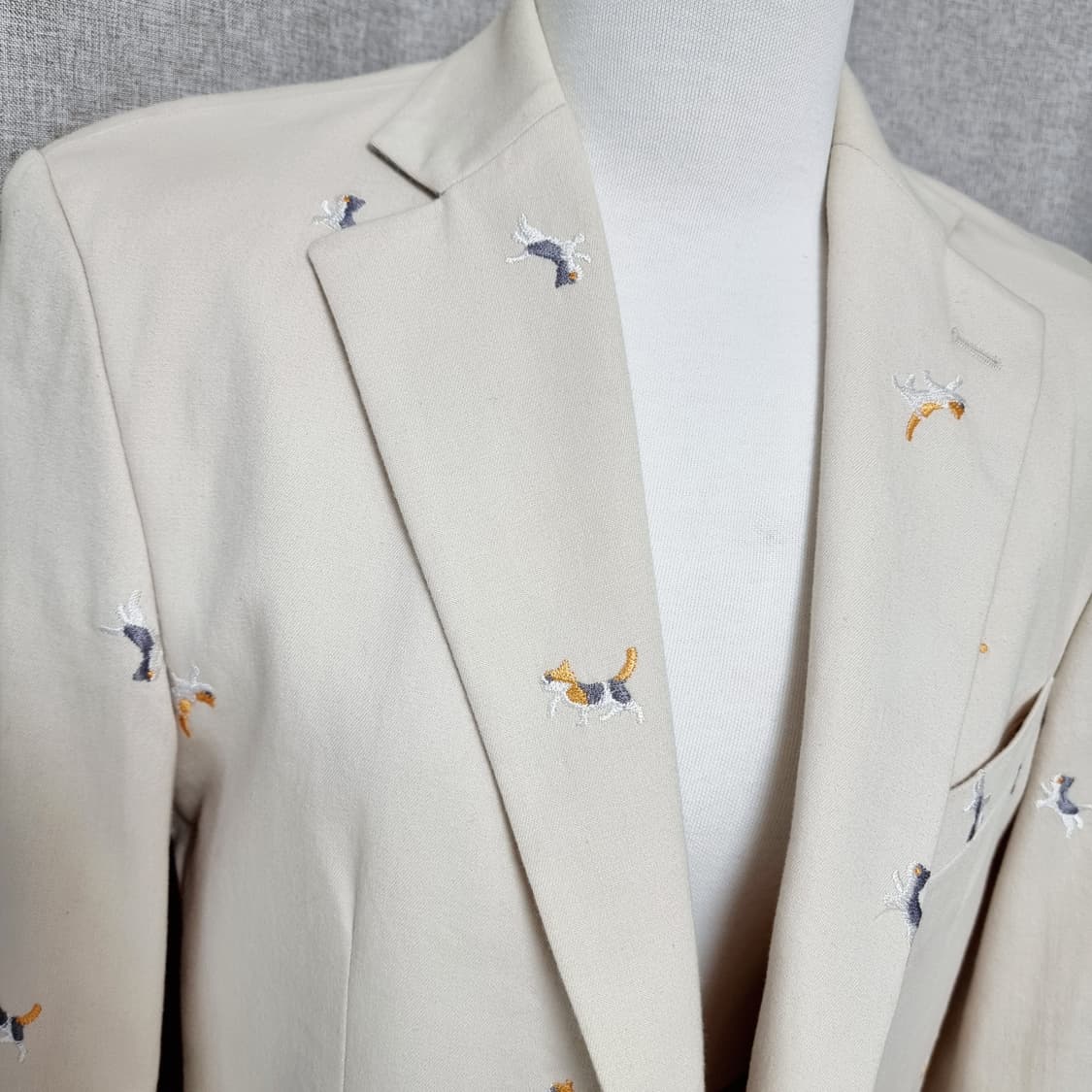 남녀공용 고퀄리티 고양이자수 코튼자켓 (촬영목적 시착만/새상품) 상품이미지5