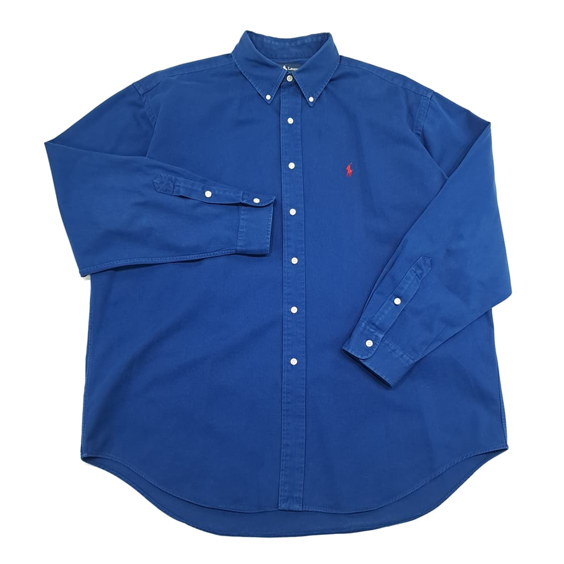 CN885 XL 폴로 랄프로렌 가먼트다이드 블루 긴팔 셔츠 남방 상품이미지2
