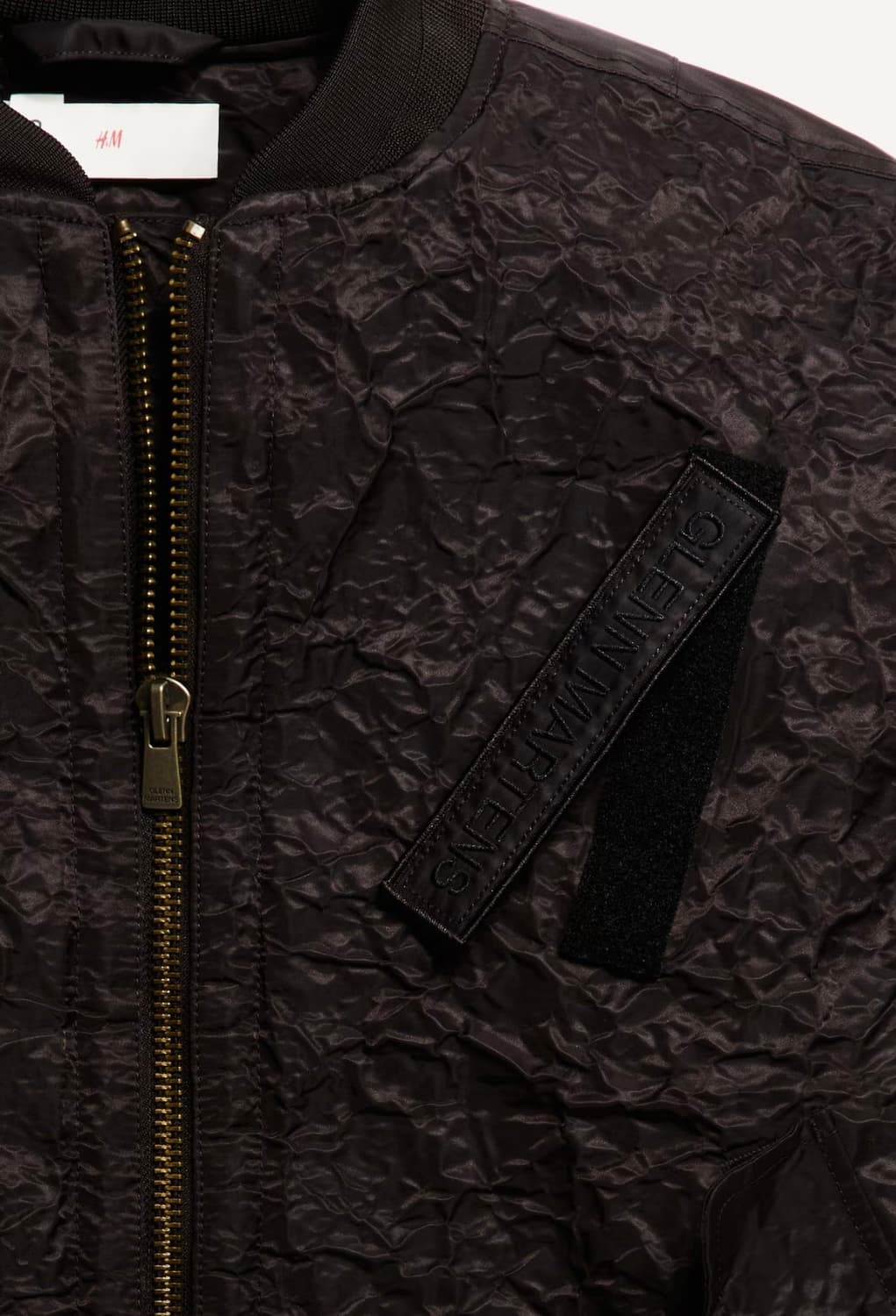 H&M x 글렌 마틴스 포일드 봄버 자켓 다크 브라운 상품이미지2