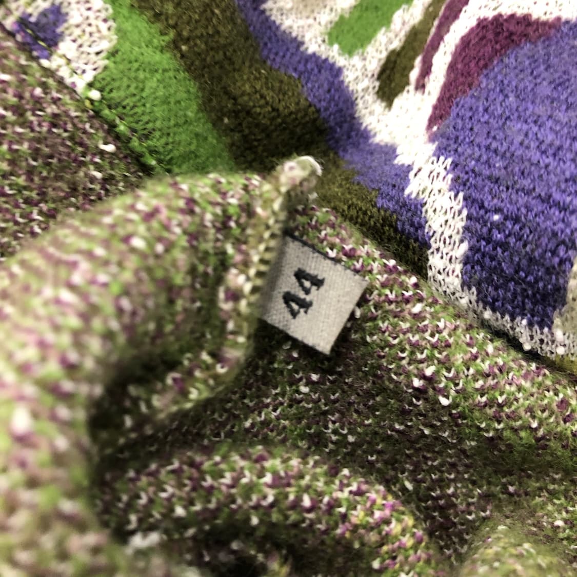 미쏘니 하이넥 멀티컬러 니트 집업 자켓 상품이미지6