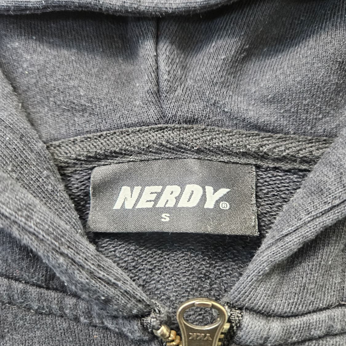 S 널디 블랙 로고 후드집업 0326Y 상품이미지3