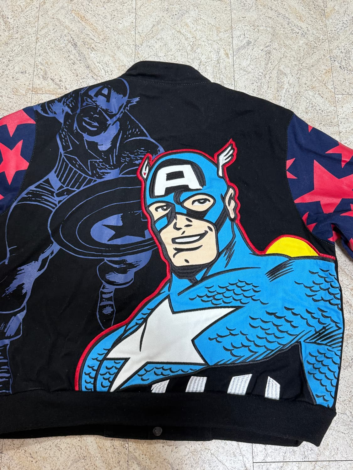 일본 빈티지 마블 자수 레이싱 자켓 상품이미지3