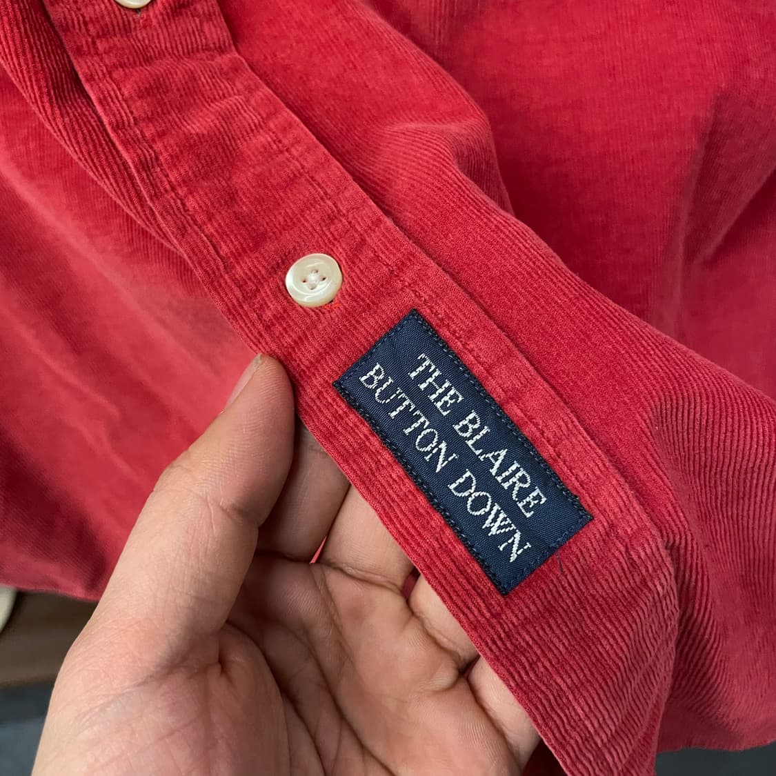 90s 폴로 랄프로렌 블레어 핏 버튼 다운 코듀로이 셔츠 N414 상품이미지7