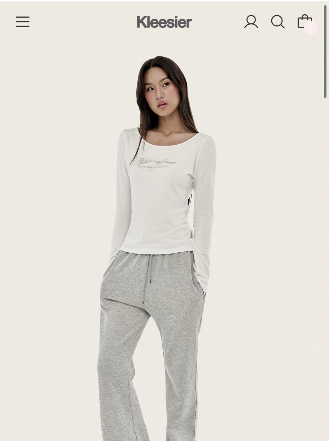 새상품 클리시어 클린 레터탑 긴팔 티셔츠 상품이미지2