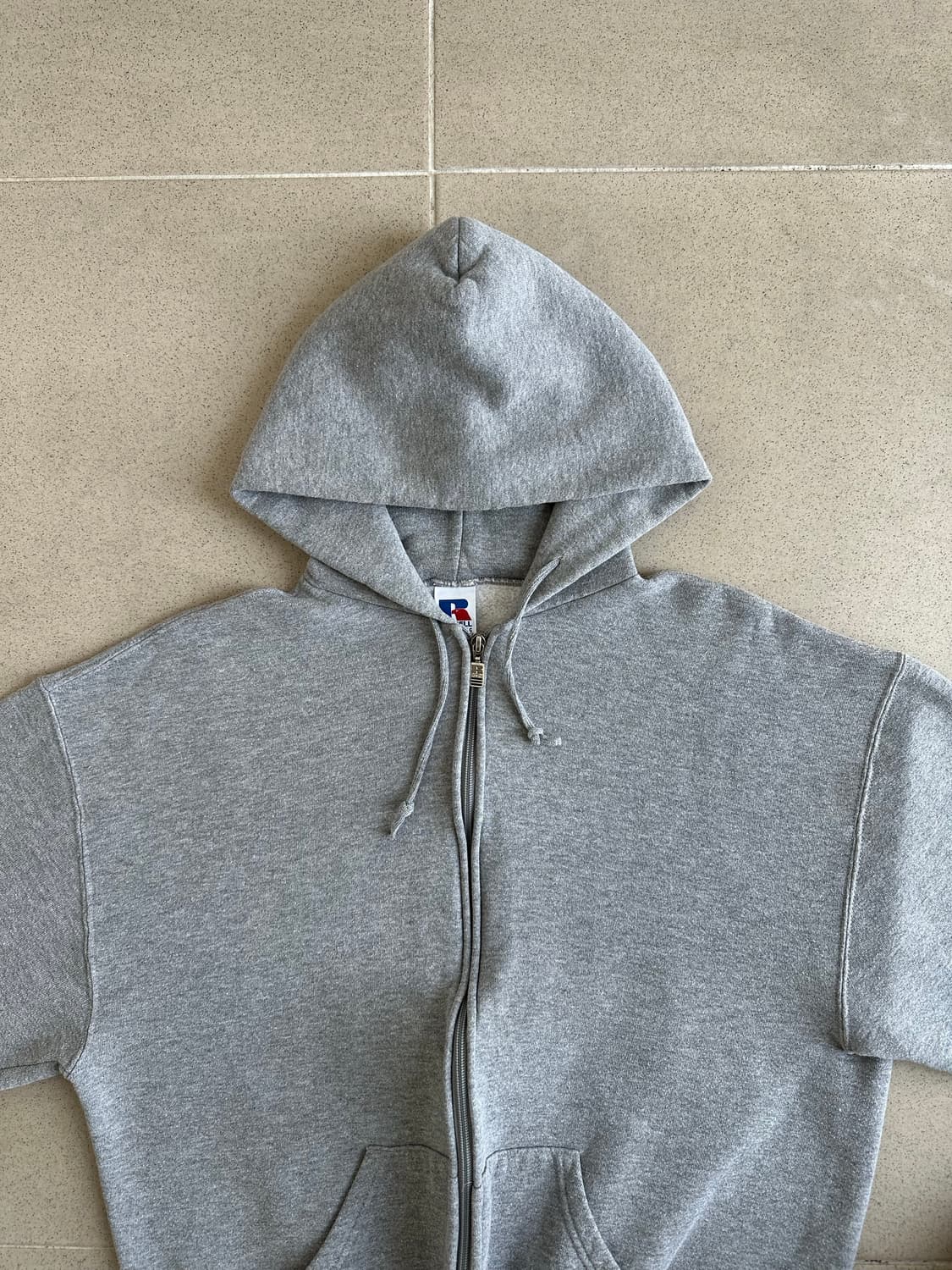 90s 빈티지 러셀 후드집업 그레이 L 상품이미지4