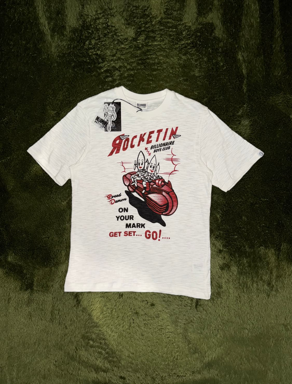 [L] 빌리어네어 보이즈 클럽 bbc ROCKETIN 슬럽 티셔츠 화이트 상품이미지1