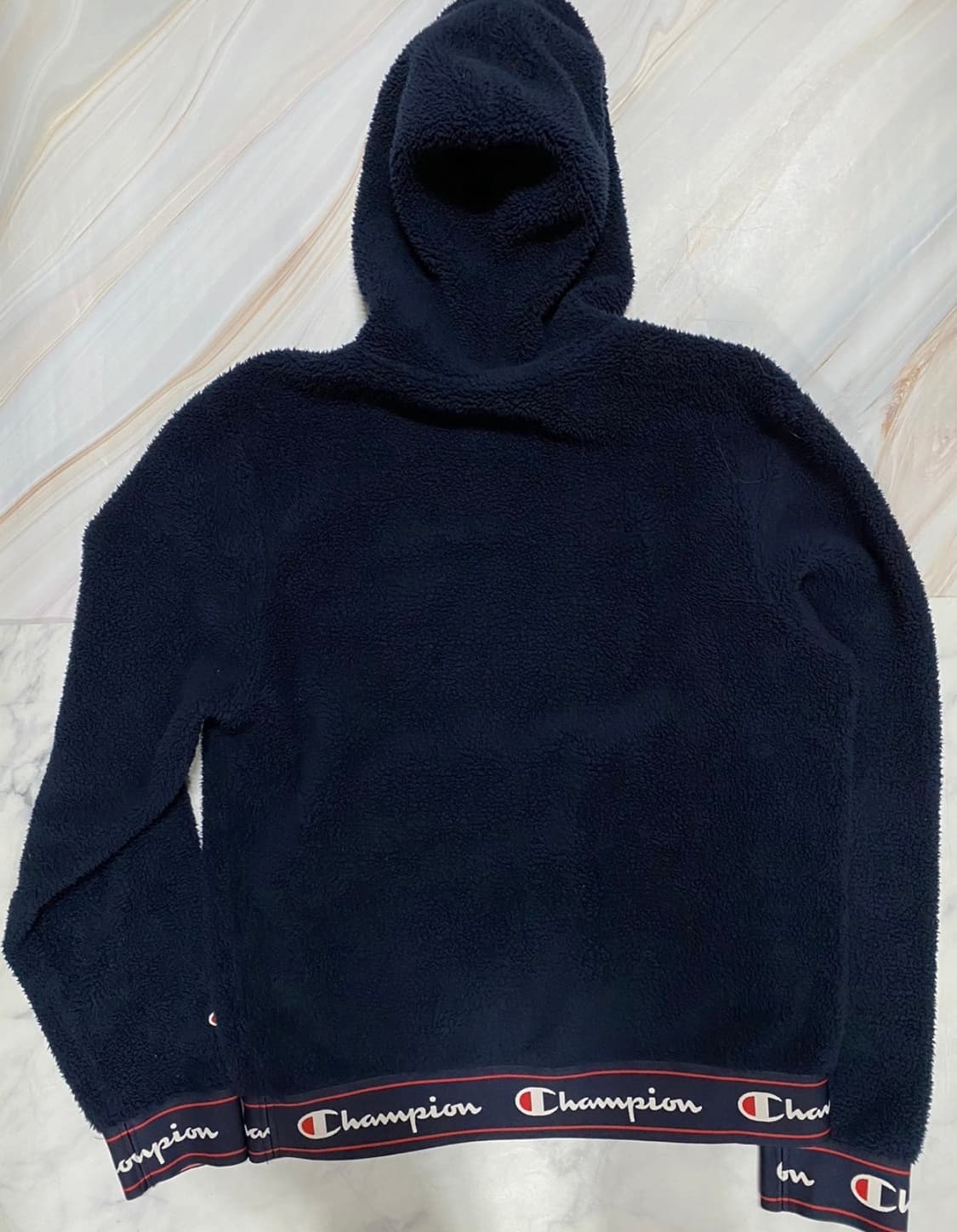 챔피온 양털 뽀글이 아노락 네이비 100 상품이미지5