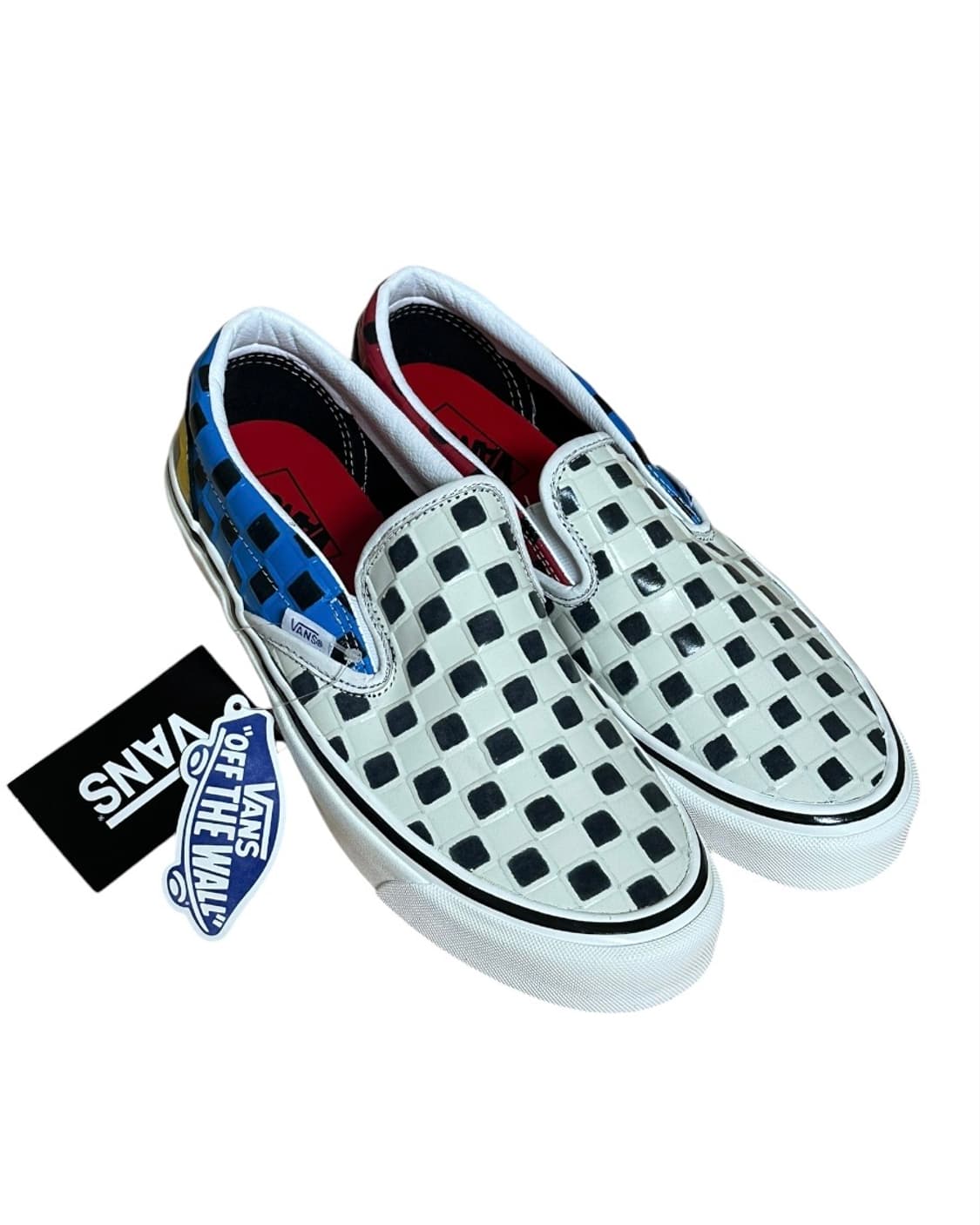 반스(vans) 슬립온 애너하임 팩토리 레더 체커보드 멀티컬러 270 상품이미지1
