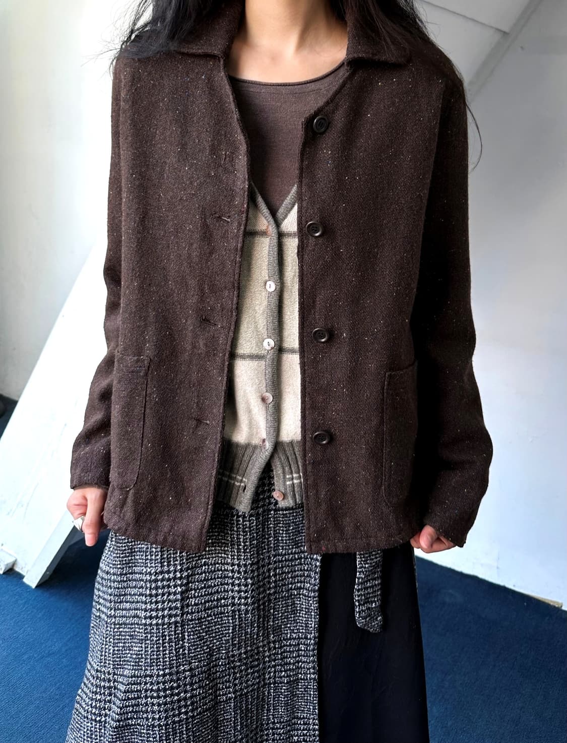 Tweed fabric design collar jacket 상품이미지9