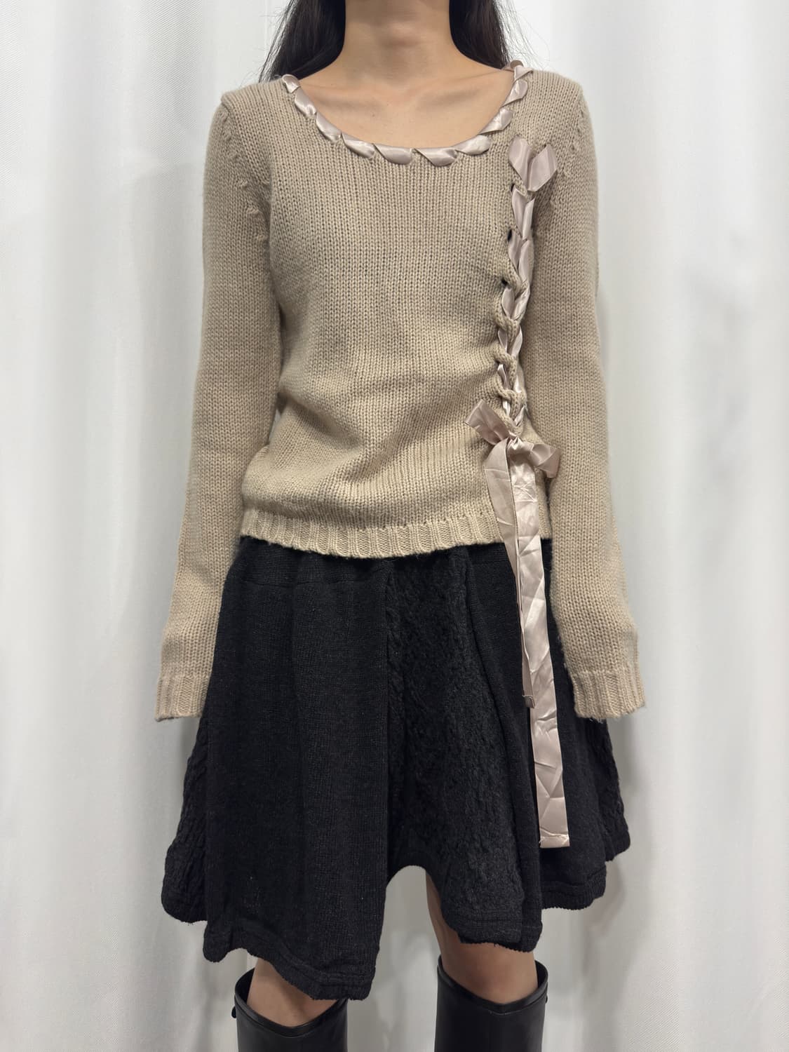 zucca design knit mini skirt 상품이미지3