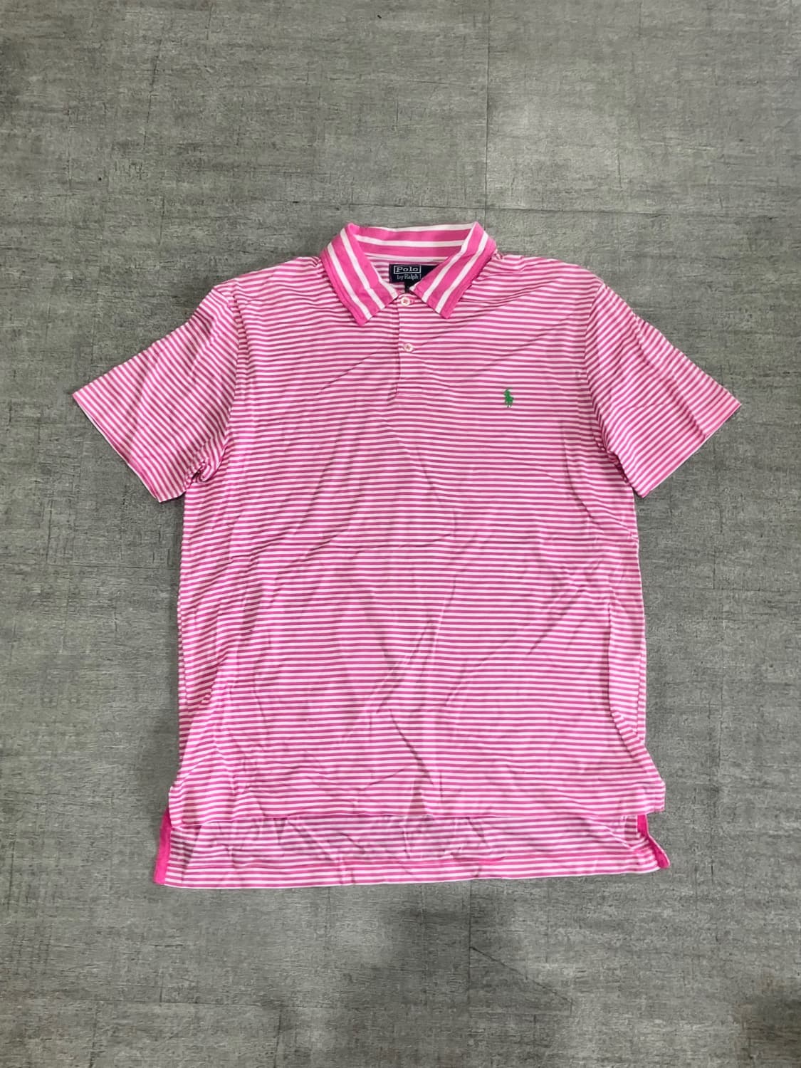 일본빈티지 Polo 폴로랑프로렌 올드스쿨아메카지 스트라이프 반팔카라티셔츠 상품이미지1