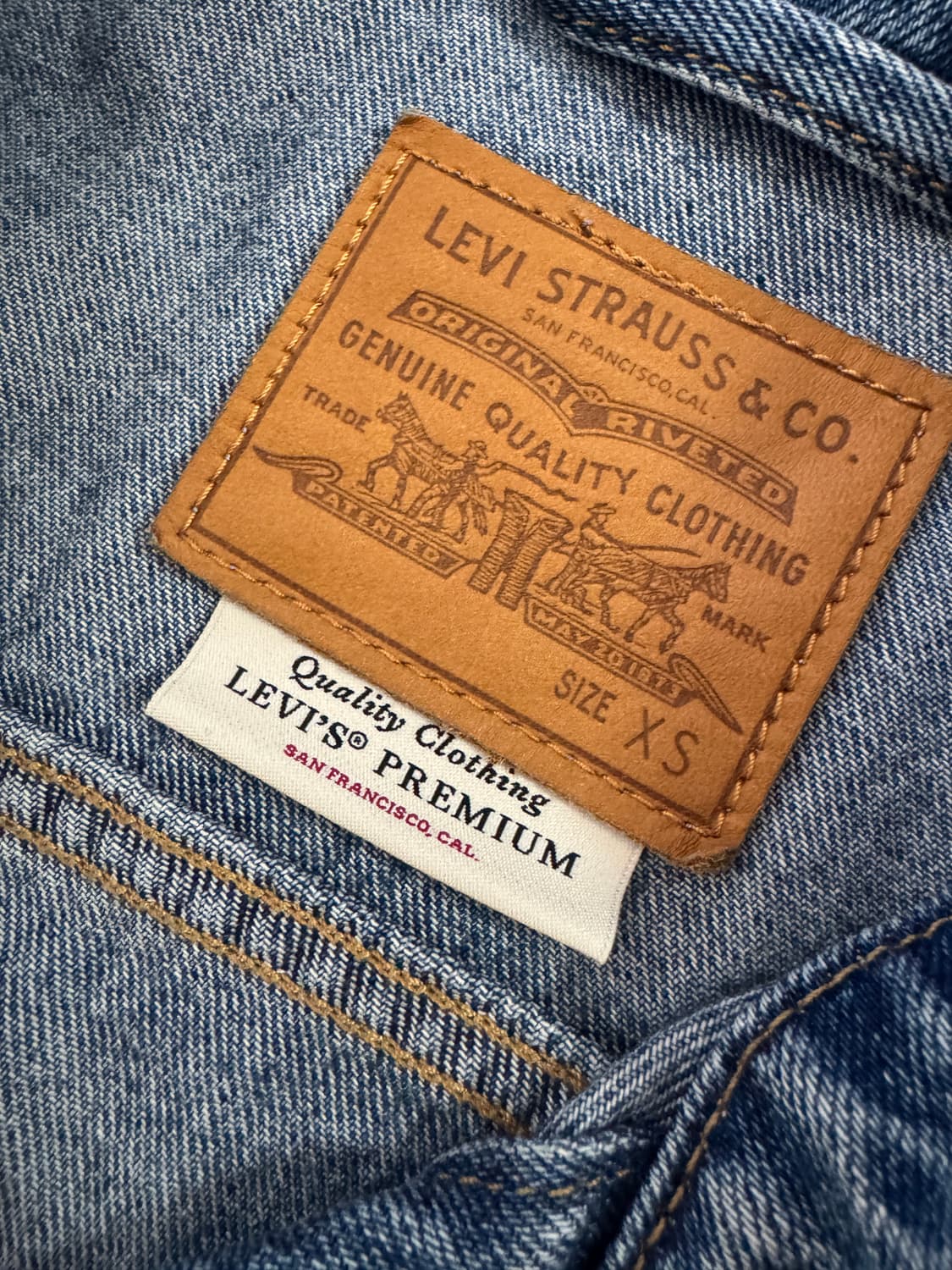 희귀!! 여성 리바이스 빈티지 워싱 벨티드 데님 자켓 S 상품이미지3