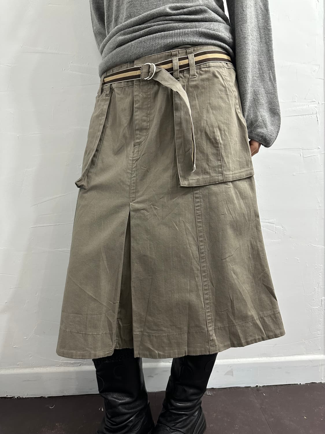 cotton belt midi skirt 상품이미지1