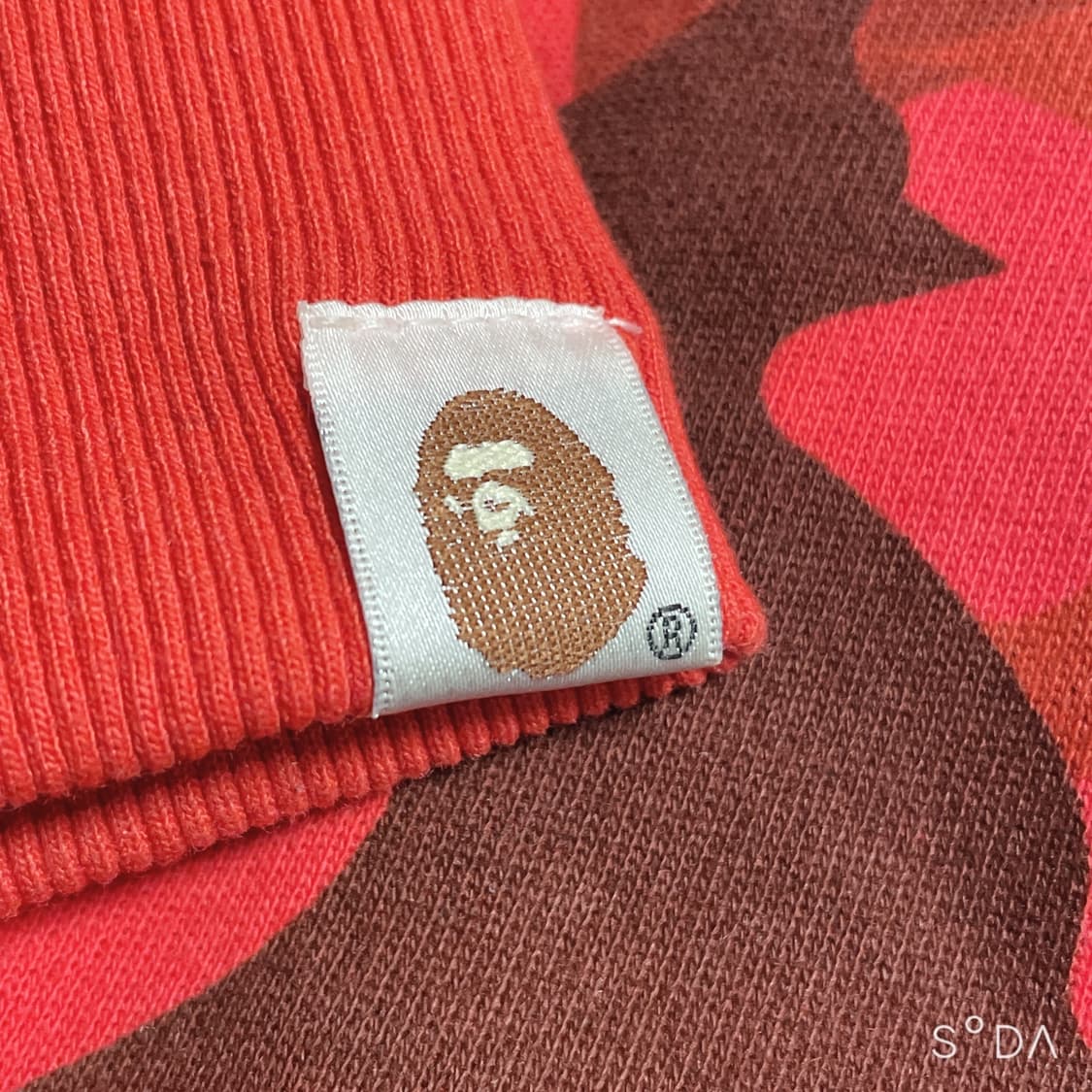 베이프 블루/레드 카모 후드집업 XLL 상품이미지8