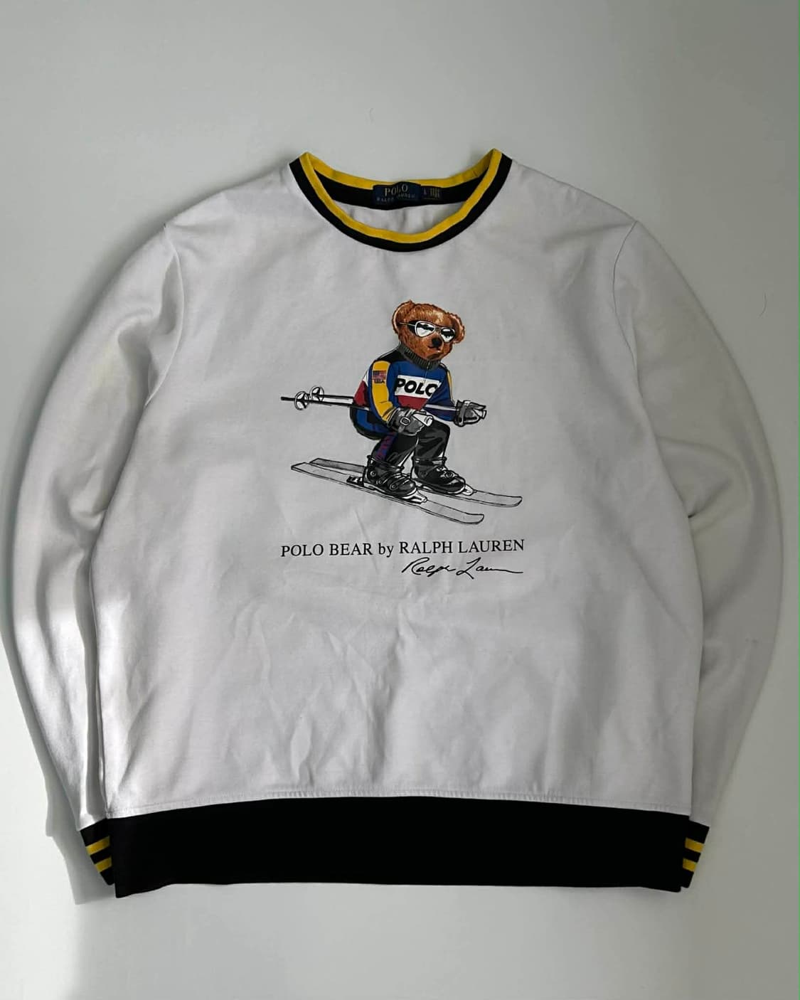 [L] 폴로 랄프로렌 스키 베어 컬러 블록 스웻 셔츠 맨투맨 상품이미지2