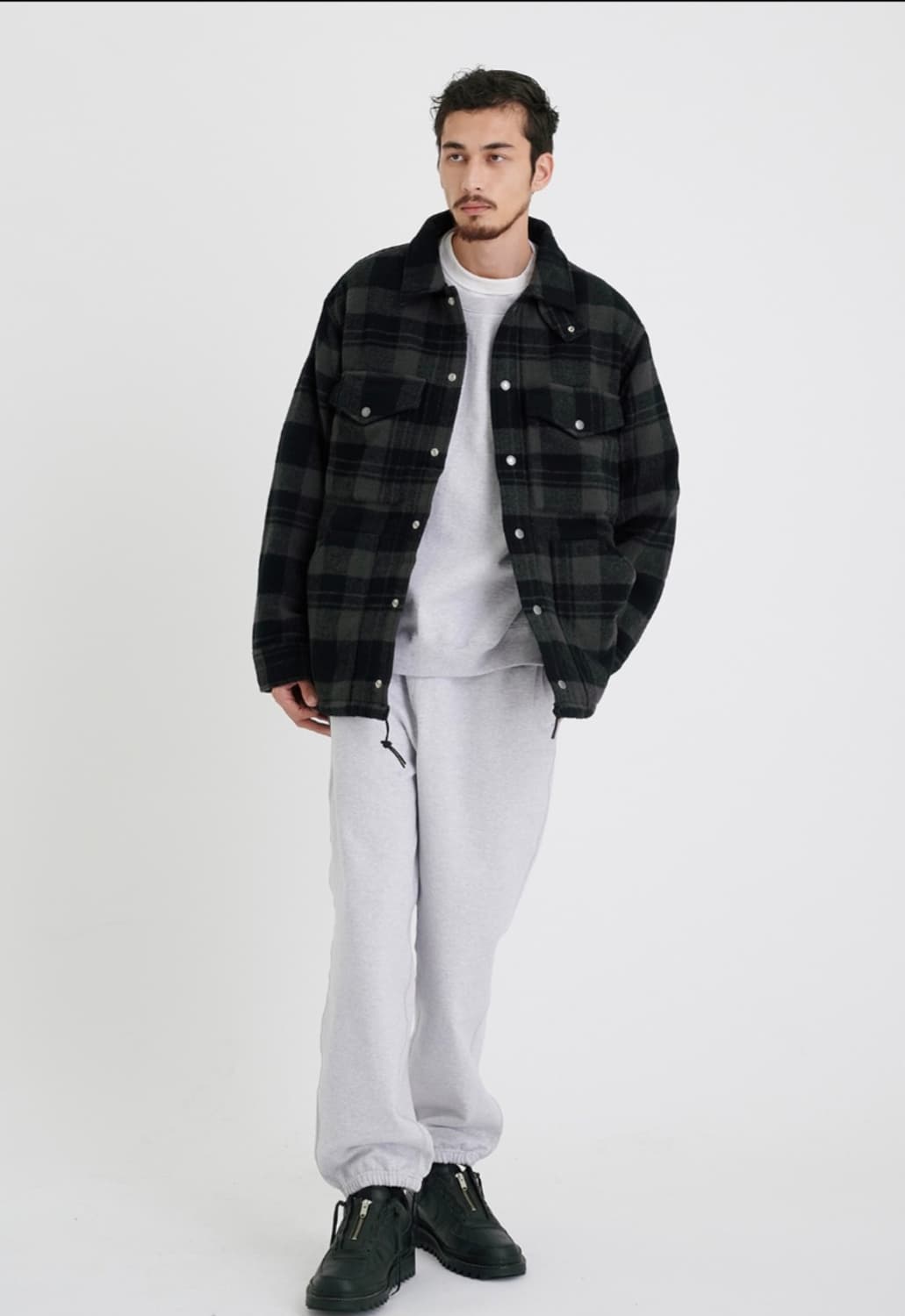 노스페이스 퍼플라벨 울 필드 CPO 자켓 L 블랙 상품이미지3