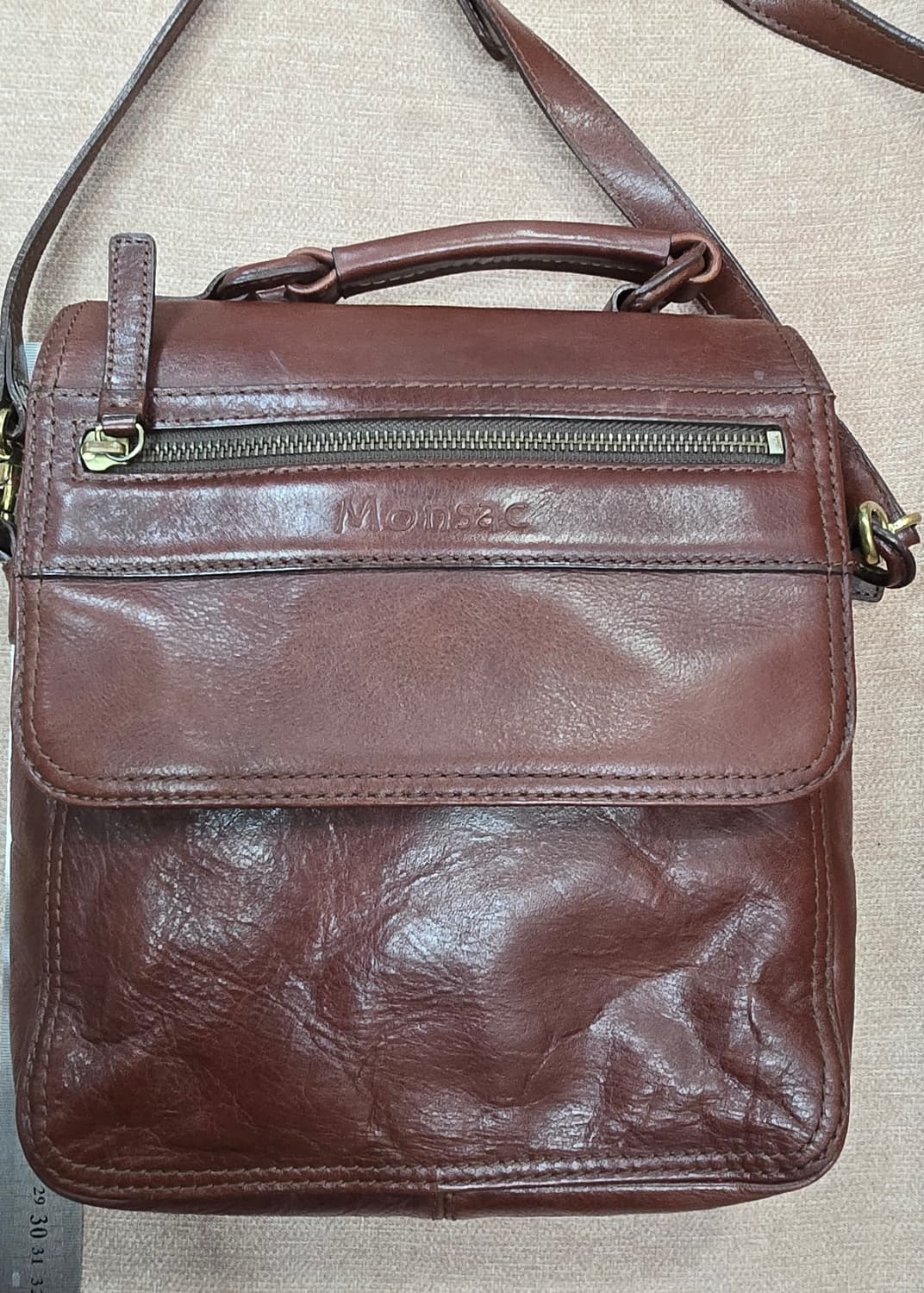 몽삭 소가죽 빈티지스타일 크로스백 상품이미지1