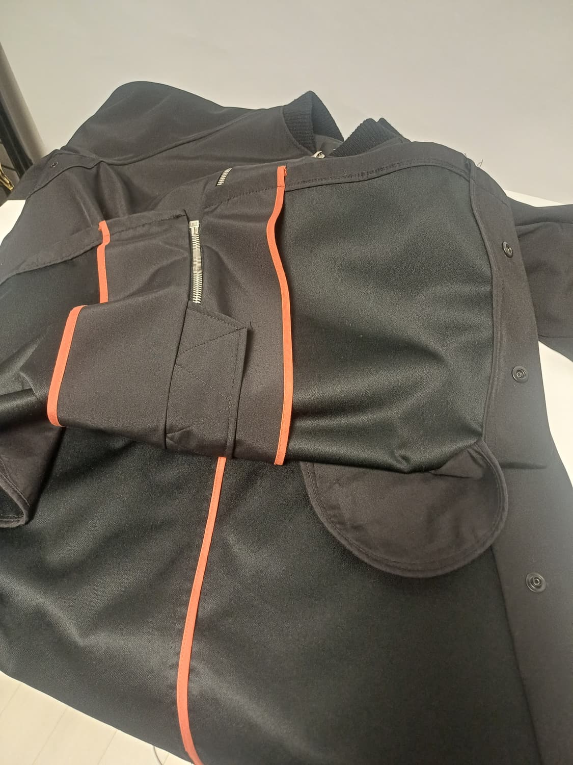 [TIME] 타임 포스트모던 롱 봄버 자켓 (오렌지 파이핑 디테일)/여성 상품이미지6