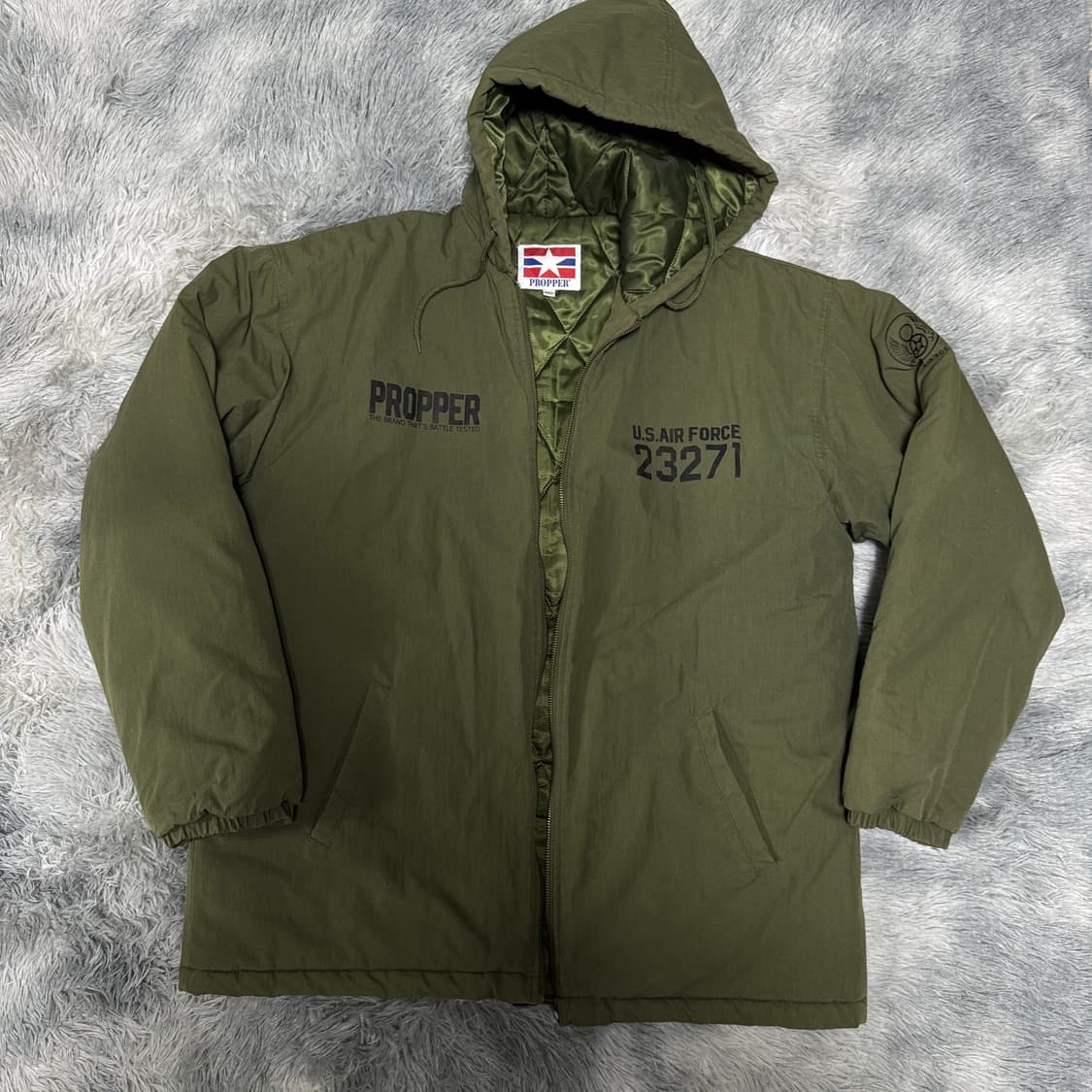 프로퍼 미공군 밀리터리 누빔자켓2XL사이즈  상품이미지3