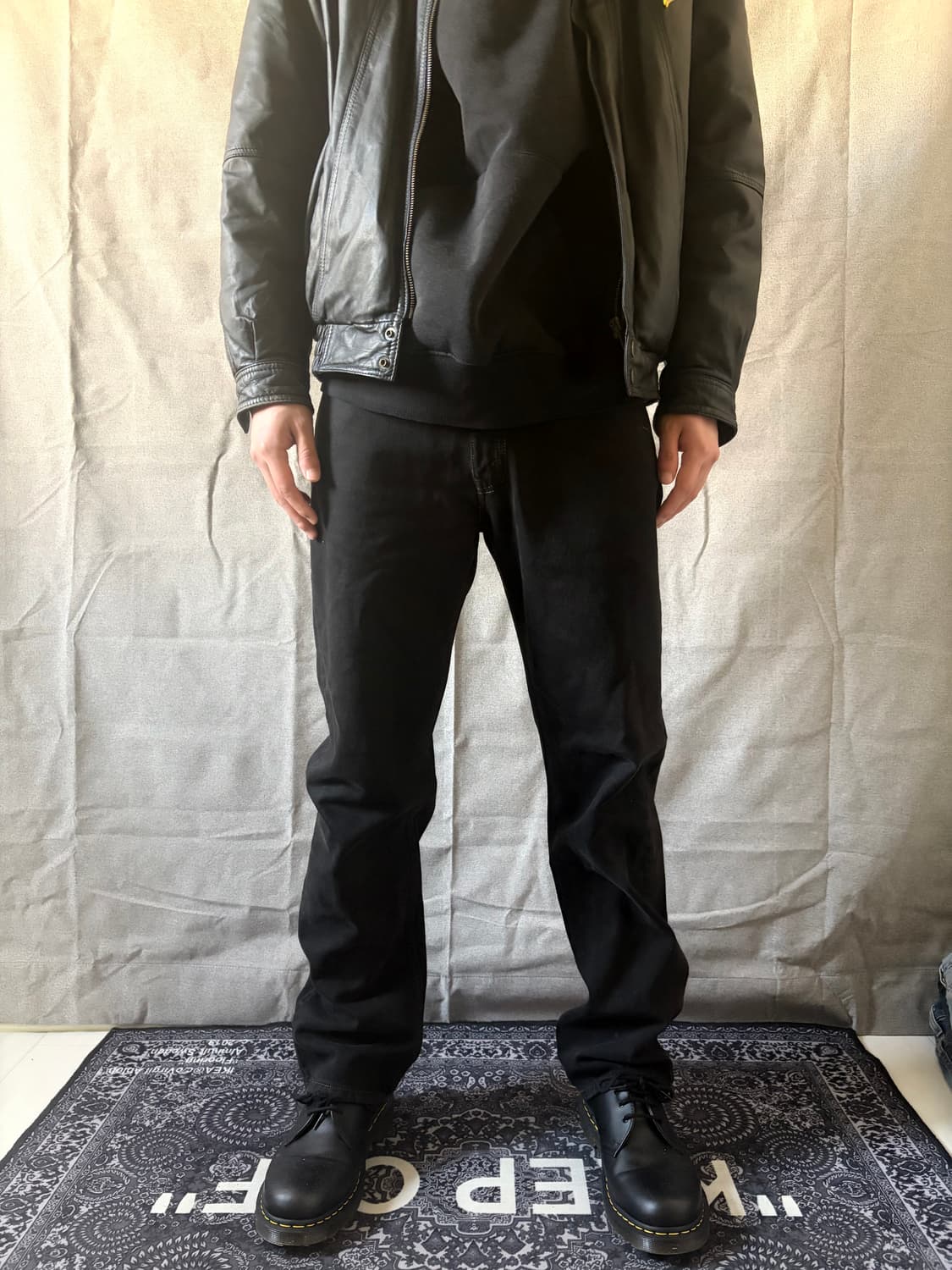 리바이스 505 흑청 데님 34/34 상품이미지1