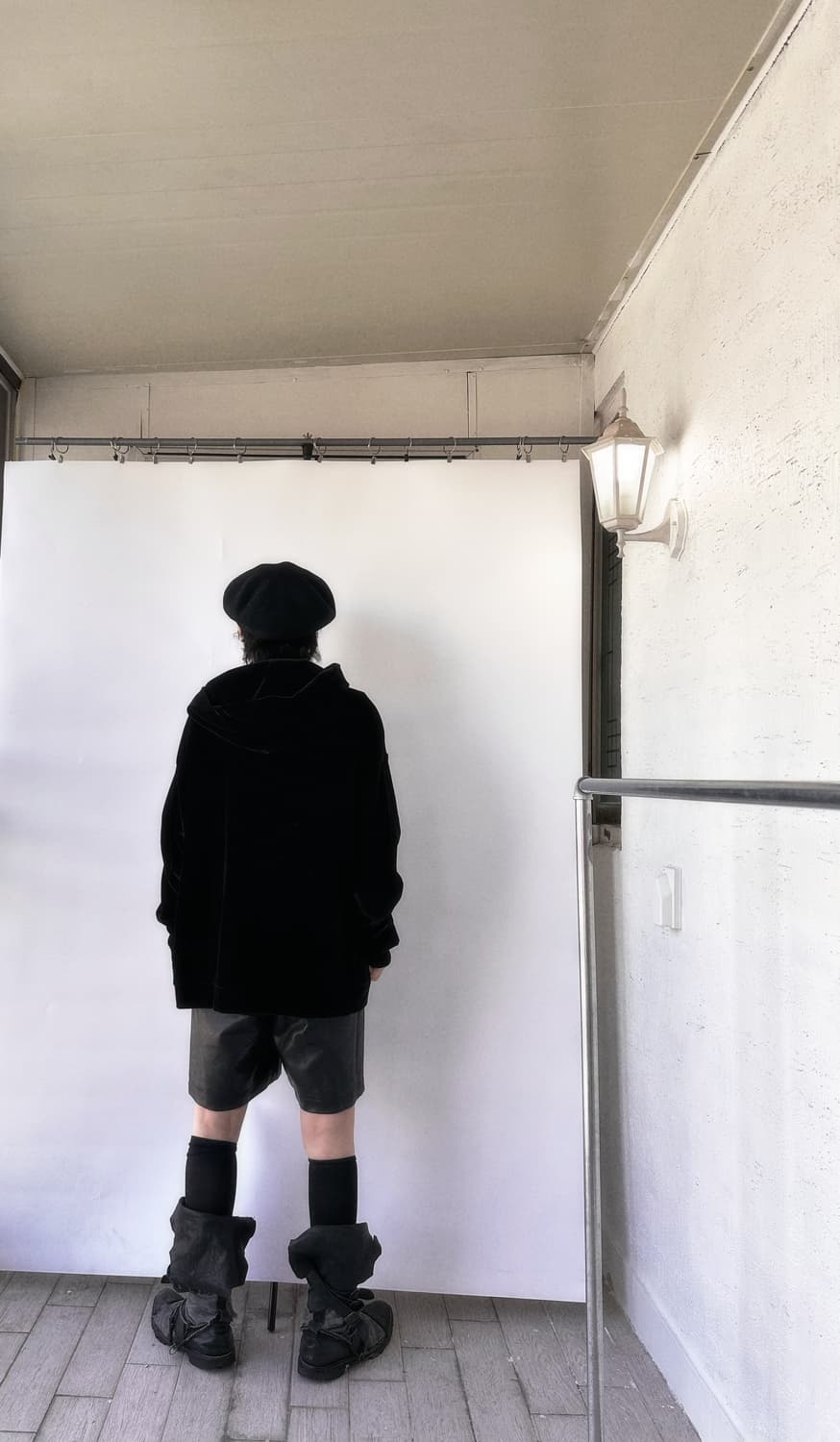 BAD TASTE velour balck hood 상품이미지5