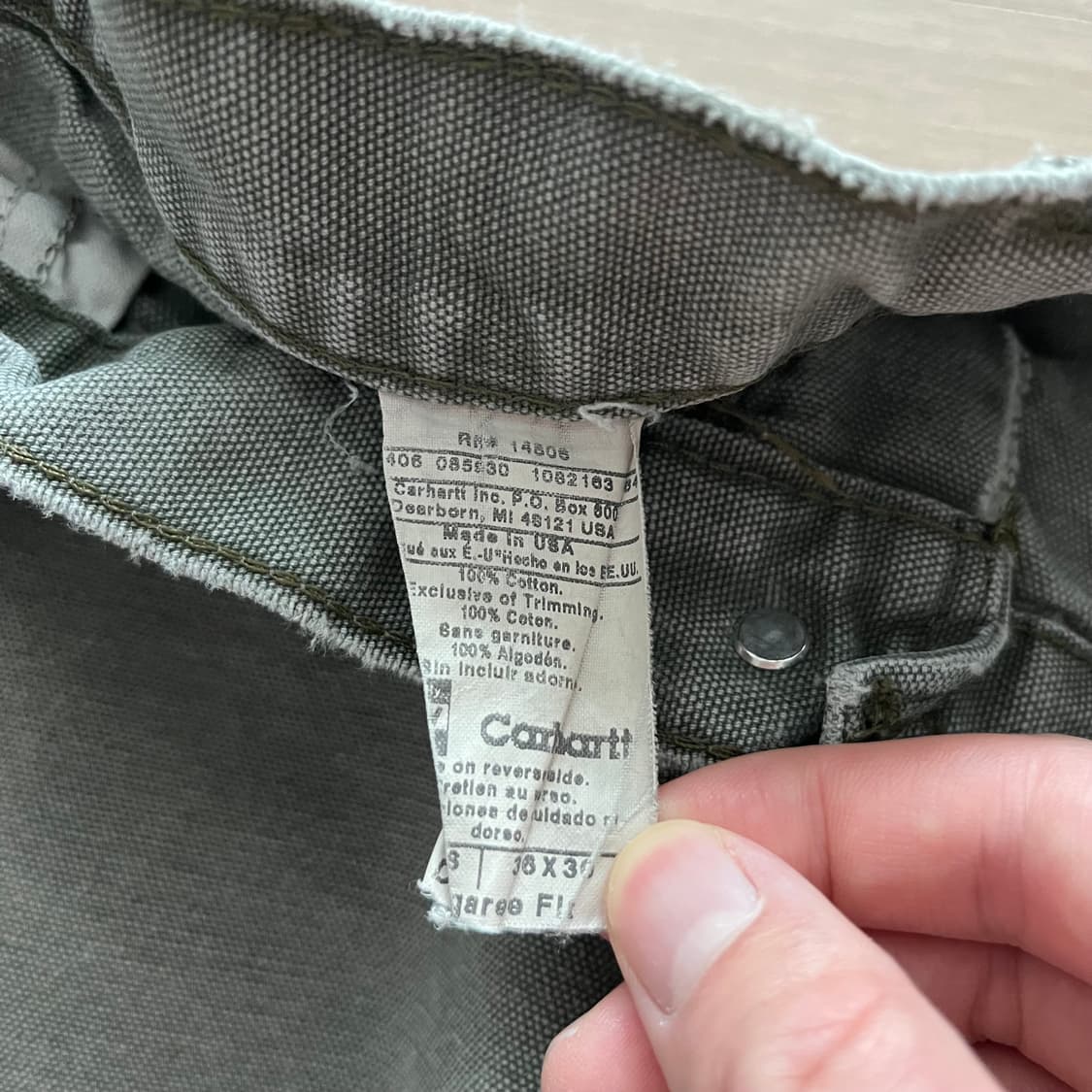 [36X30] 빈티지 usa 칼하트 카펜터팬츠 모스그린 상품이미지2