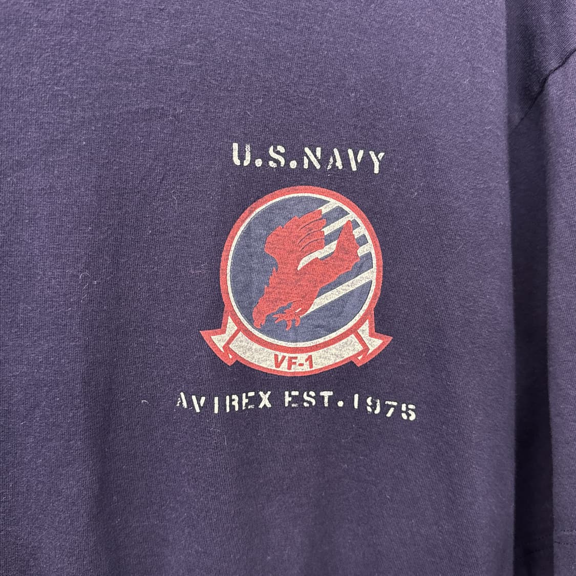 아비렉스 U.S.네이비 VF-1 패치 그래픽 반팔 티셔츠 N841   상품이미지4