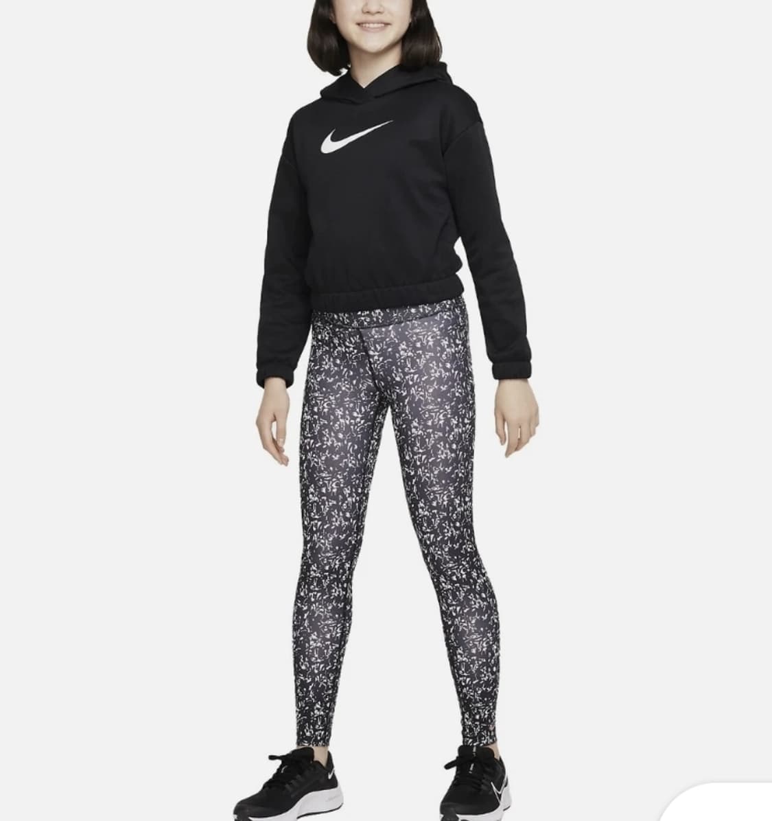 나이키 키즈 써마핏 기모 후드티 블랙 M 여아용 유아 아동 상품이미지9