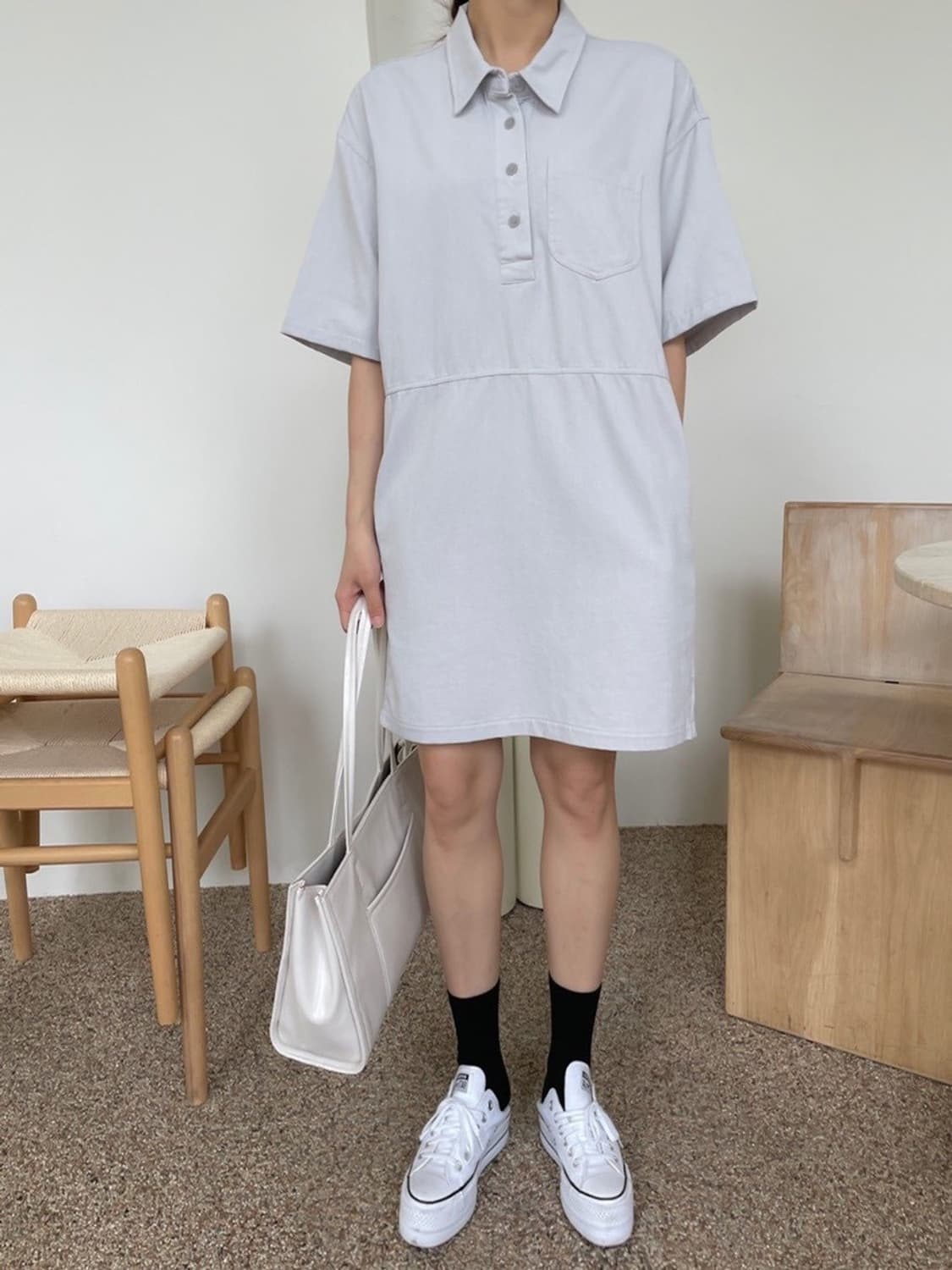(새상품) 코튼 카라 원피스 상품이미지6