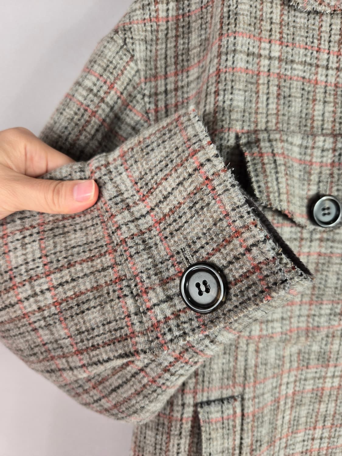 [무료배송]온앤온 F 여성 안감 누빔 울 혼방 체크 코트 상품이미지4