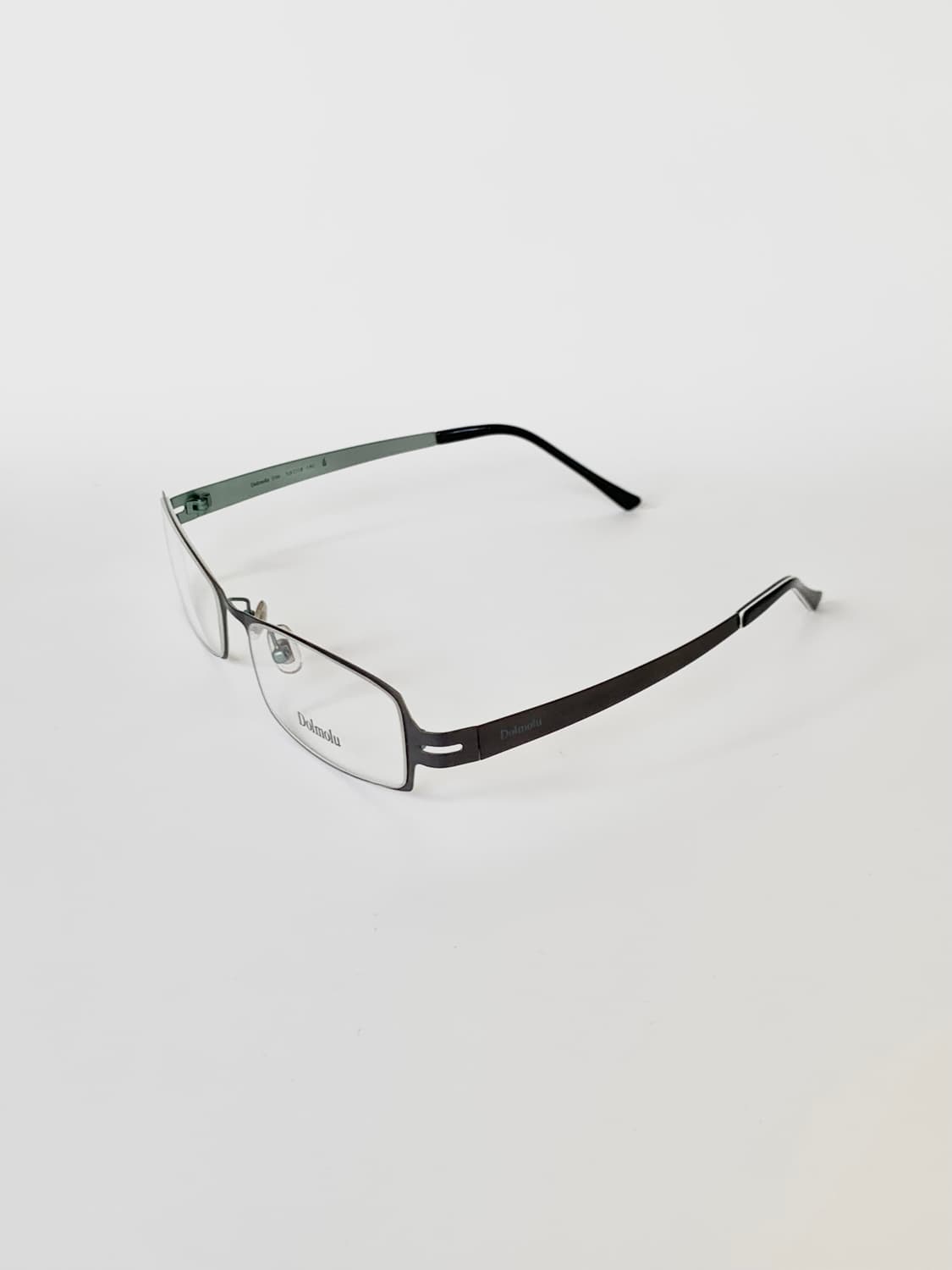 [픽키-583] 블랙 메탈 사각 안경테 남성용 초경량 포멀 프레임  상품이미지2