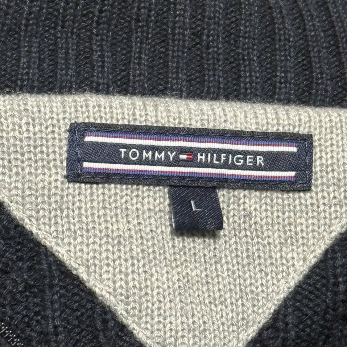 Tommy Hilfiger 네이비 케이블 니트 집업 가디건 상품이미지3