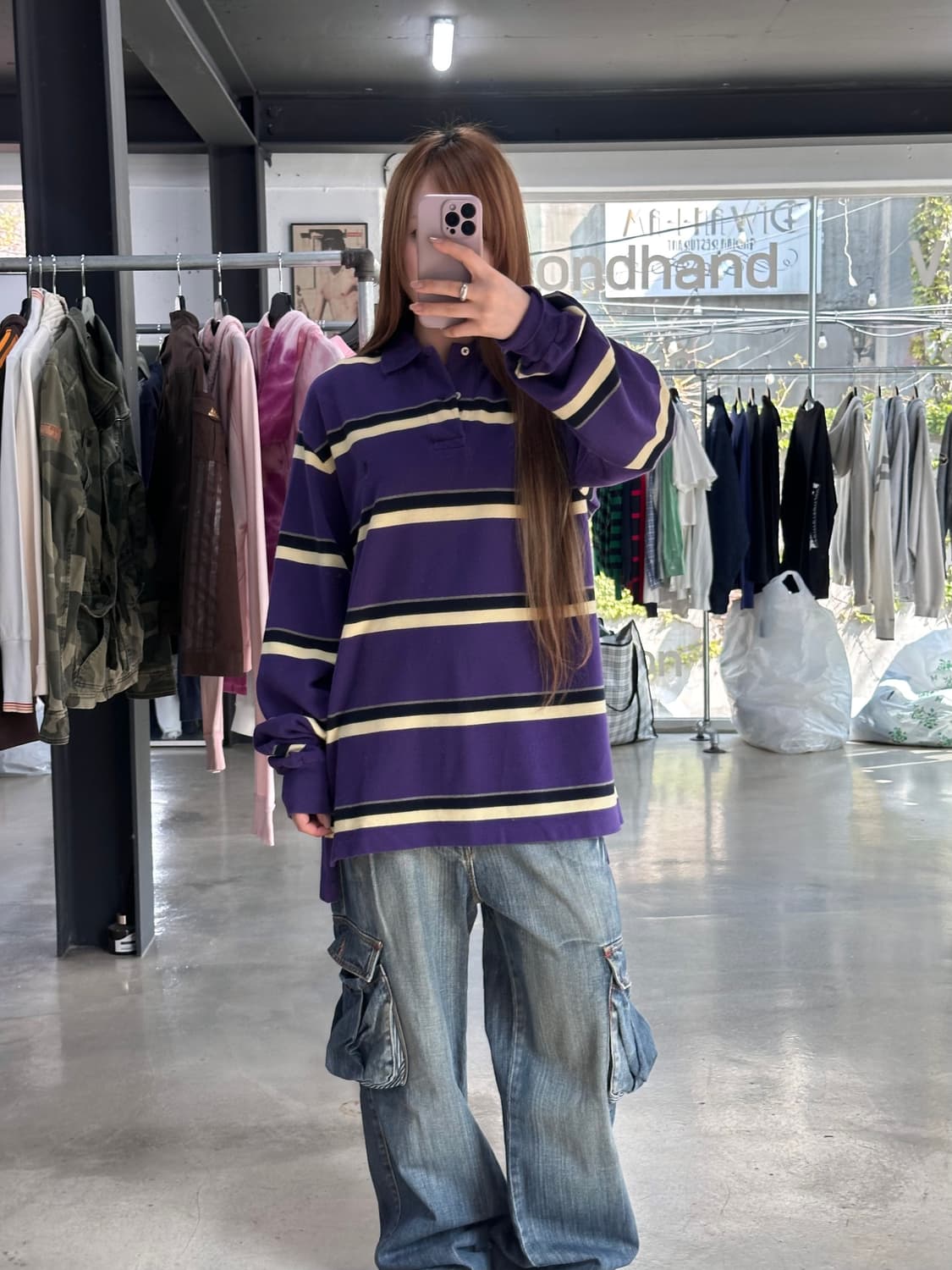 폴로랄프로렌 포니 스트라이프 Pk 긴팔티 상품이미지3