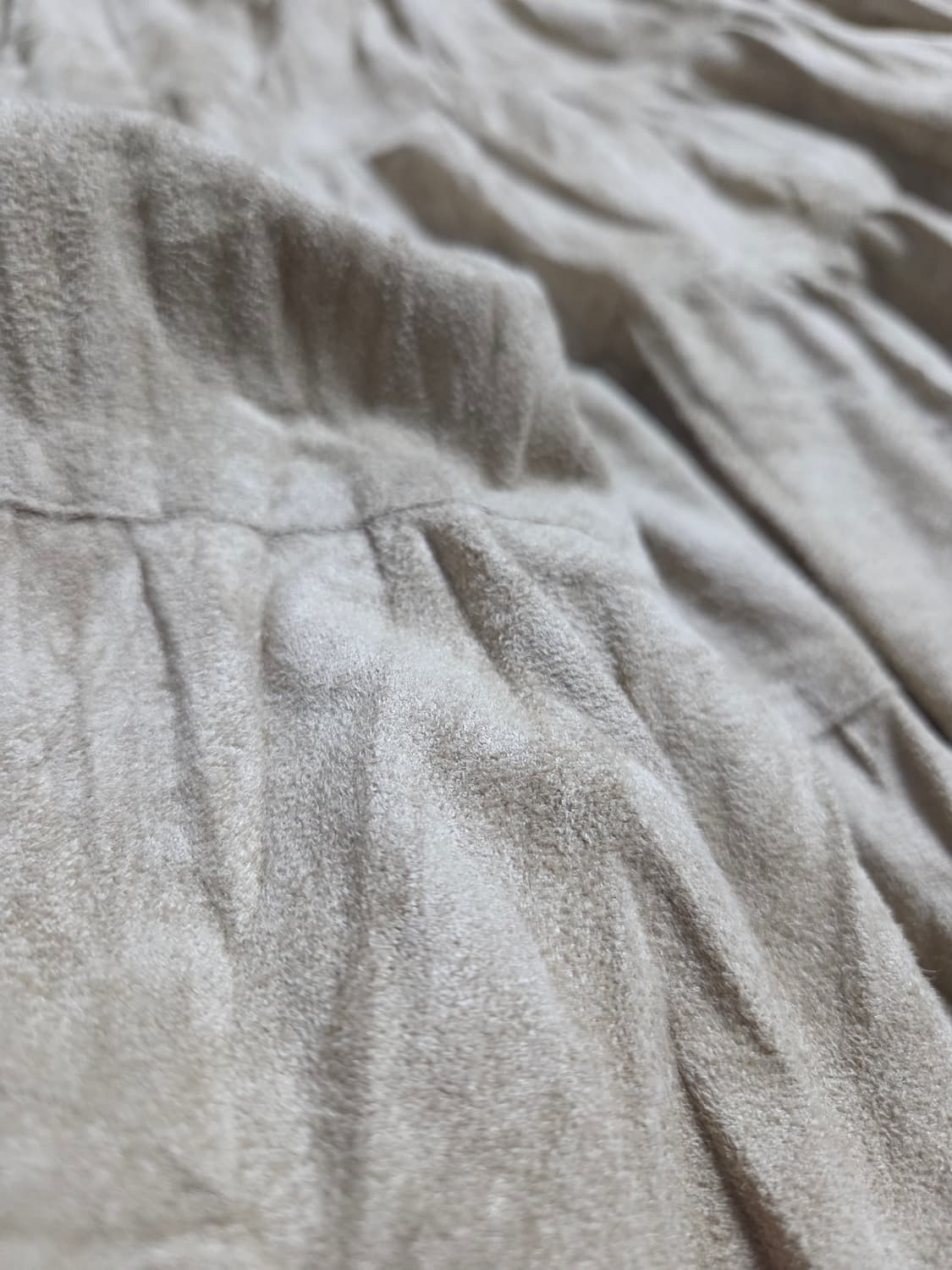 모리 빈티지 면스웨이드 풀밴딩 미디스커트 치마 상품이미지3