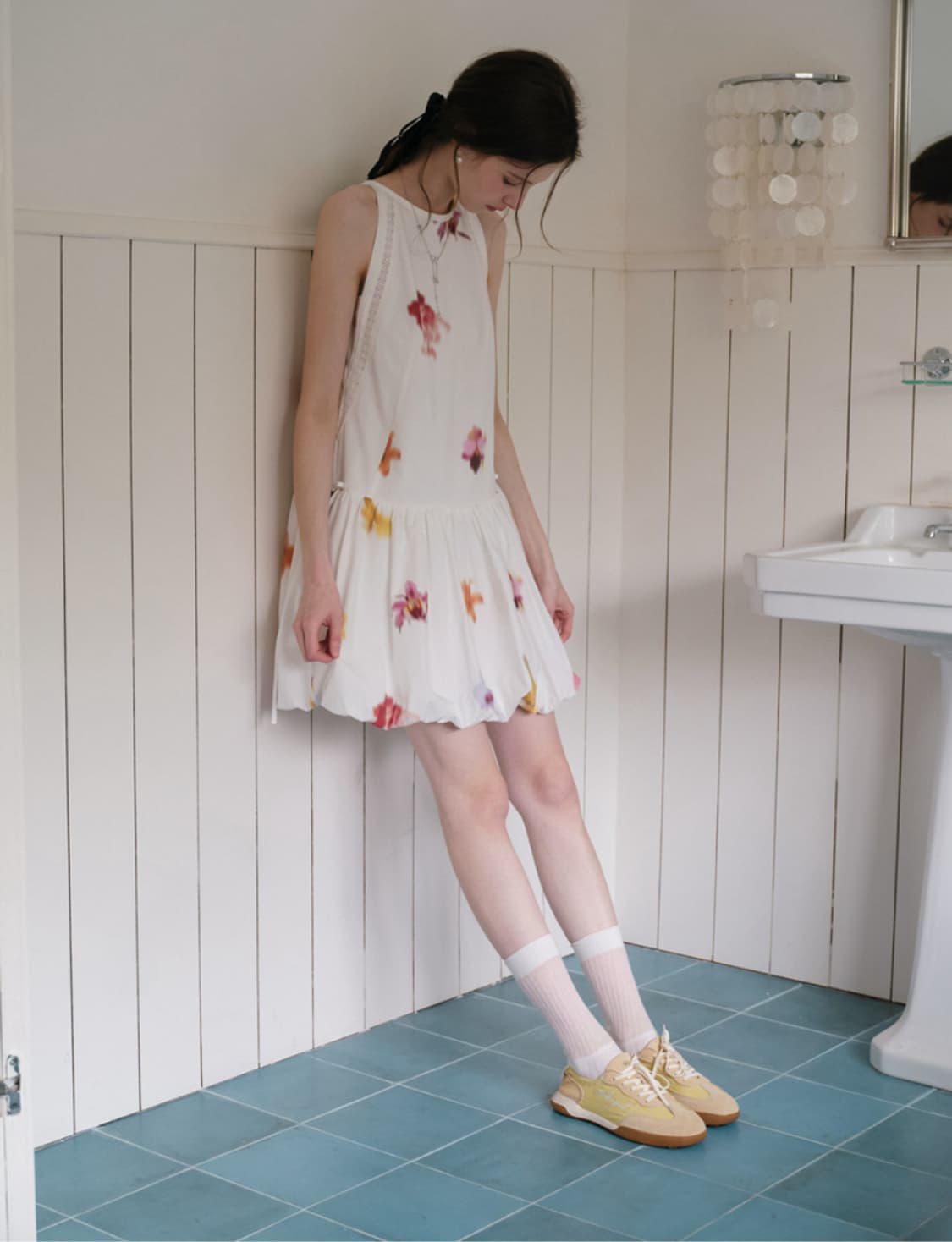 쎄무아듀 Smudge halter neck balloon dress 상품이미지4