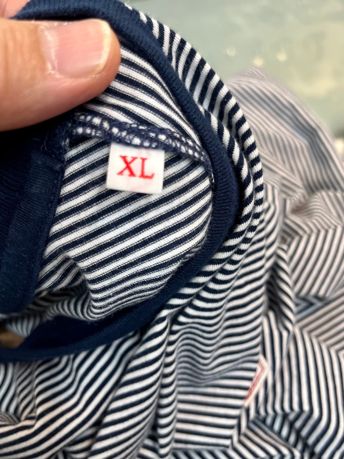 [105] 단톤 스트라이프 반팔티 XL 상품이미지4
