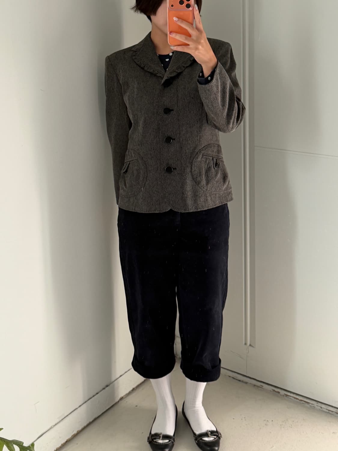 일본빈티지 프릴 블레이져 자켓 상품이미지1