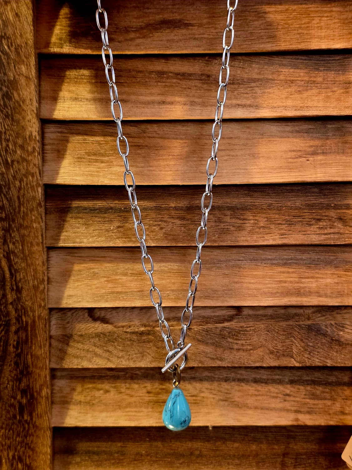 3크로스제작 물방울 터키석포인트 써지컬목걸이 상품이미지2