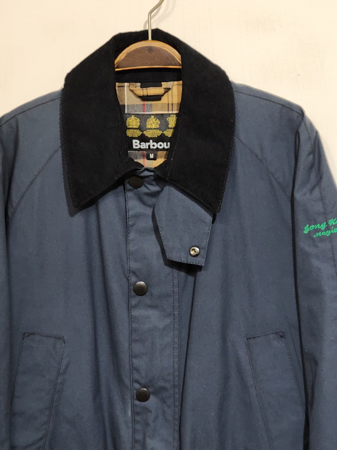 (L) 바버 애쉬비 왁스자켓 ASHBY 왁싱점퍼 코듀로이 카라넥  상품이미지2