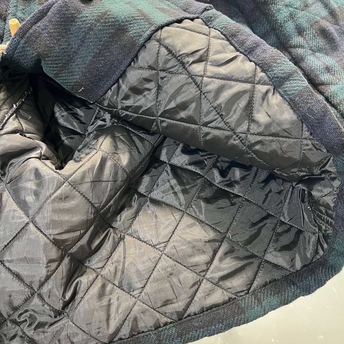 [XL] 글로벌워크 블랙와치 더플코트 상품이미지7