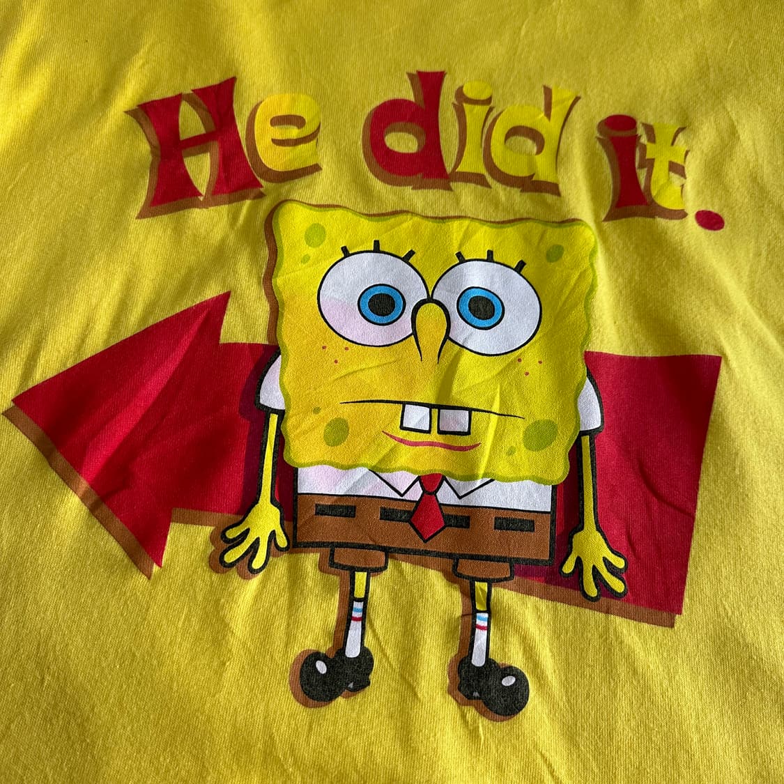 빈티지 스펀지밥 반팔티(세미크롭) 상품이미지2