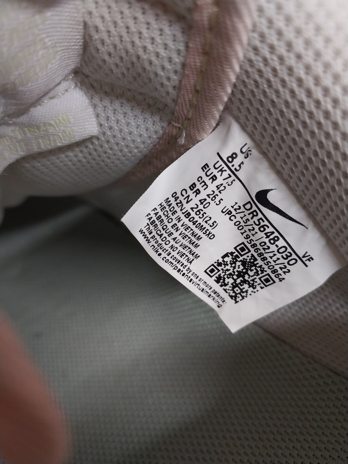 남성 나이키 에어포스1 로우 파스텔 운동화 (265) 상품이미지9