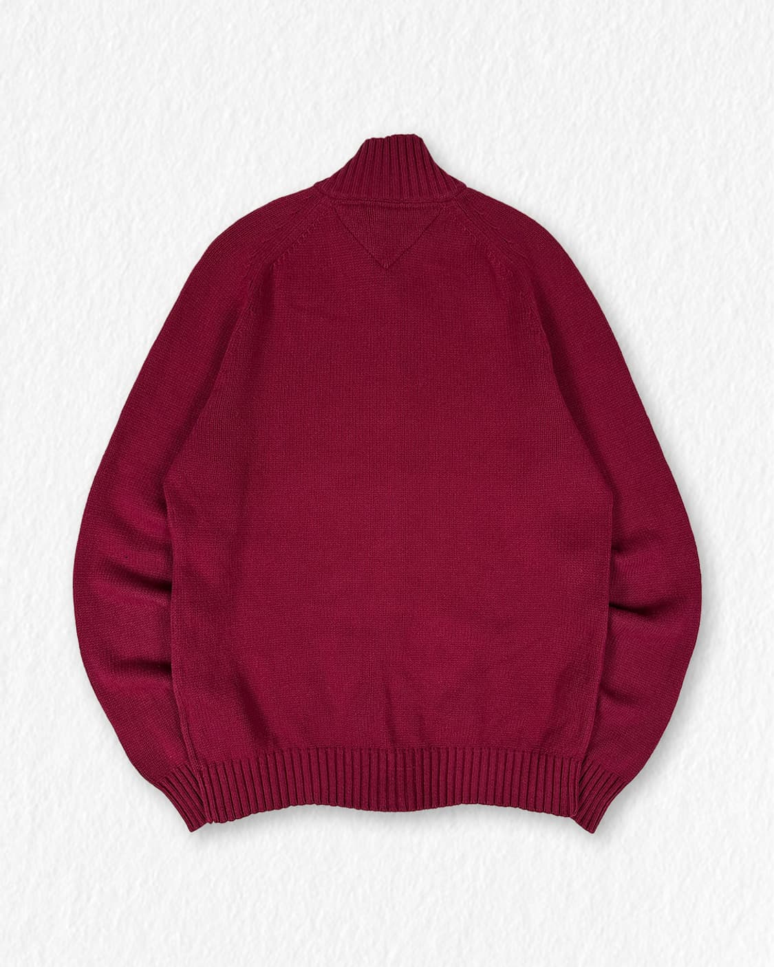 타미힐피거 버건디 니트 집업 상품이미지2