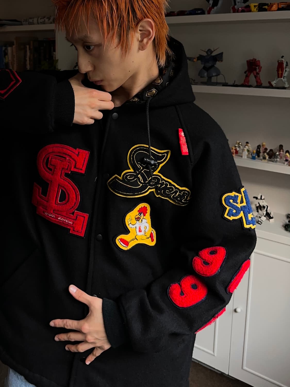 Super Lovers 빅 패치 바시티 자켓 상품이미지1