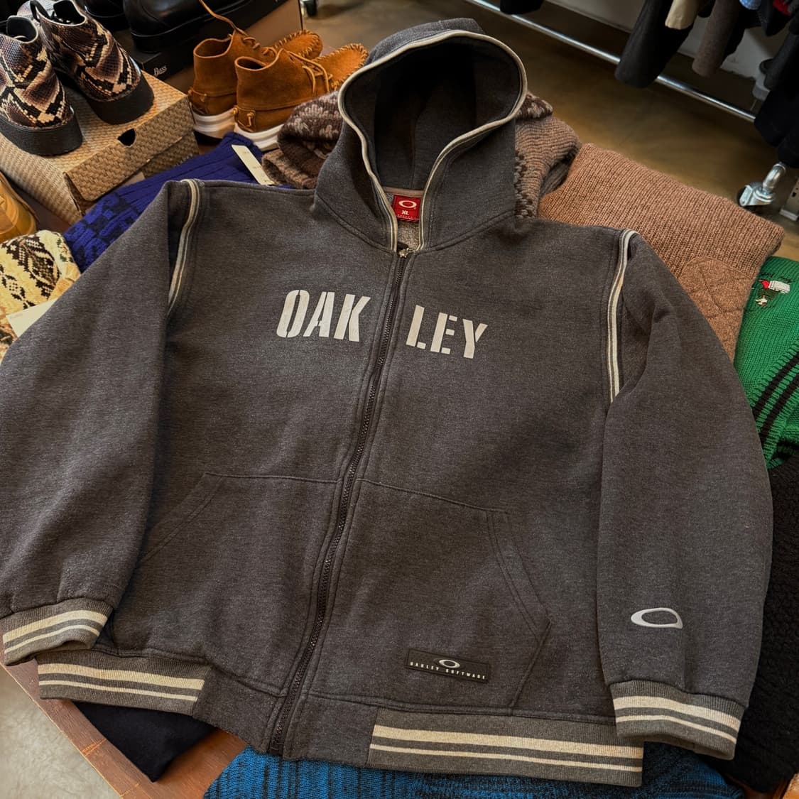 90 ~ 00S 오클리 소프트웨어 트랜스폼 후드 집업자켓 XL 상품이미지1