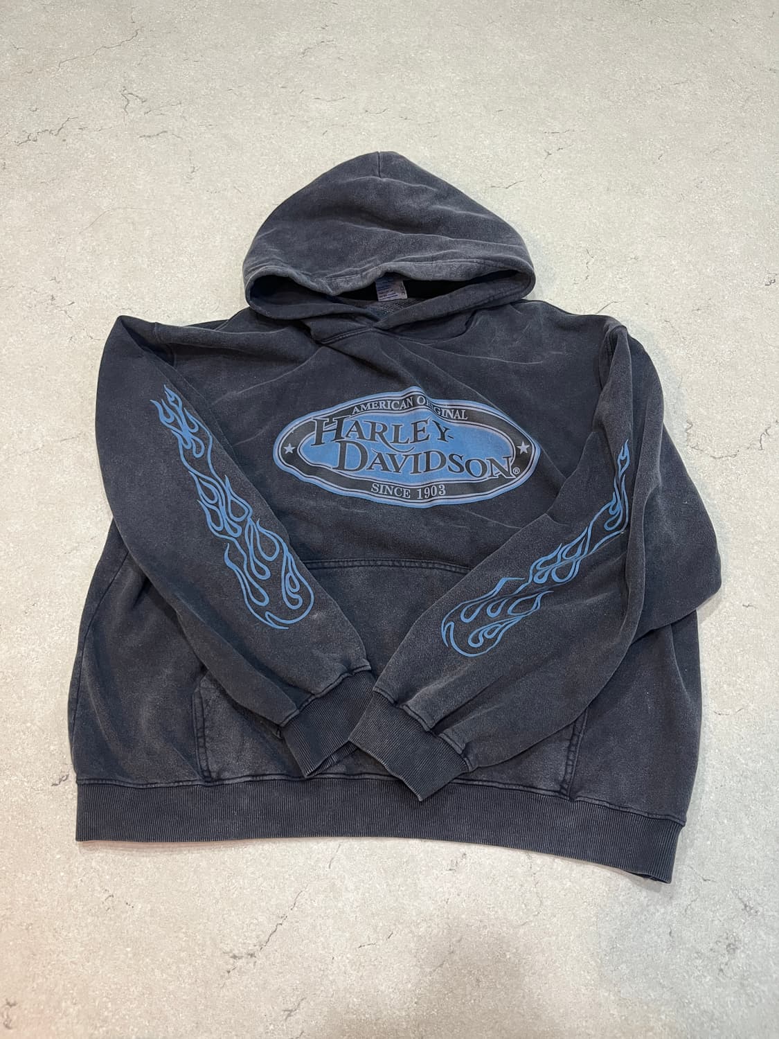 할리데이비슨 피그먼트 빈티지 후드티 상품이미지2