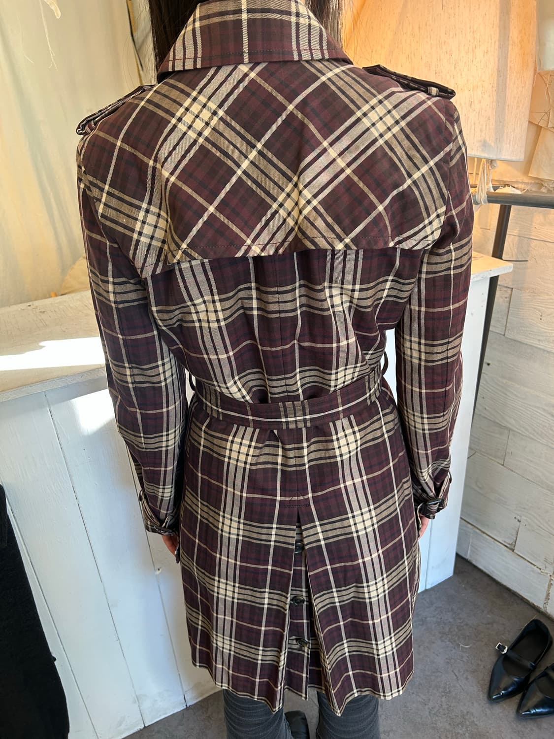 TOMMY HILFIGER 체크 트렌치코트 상품이미지2